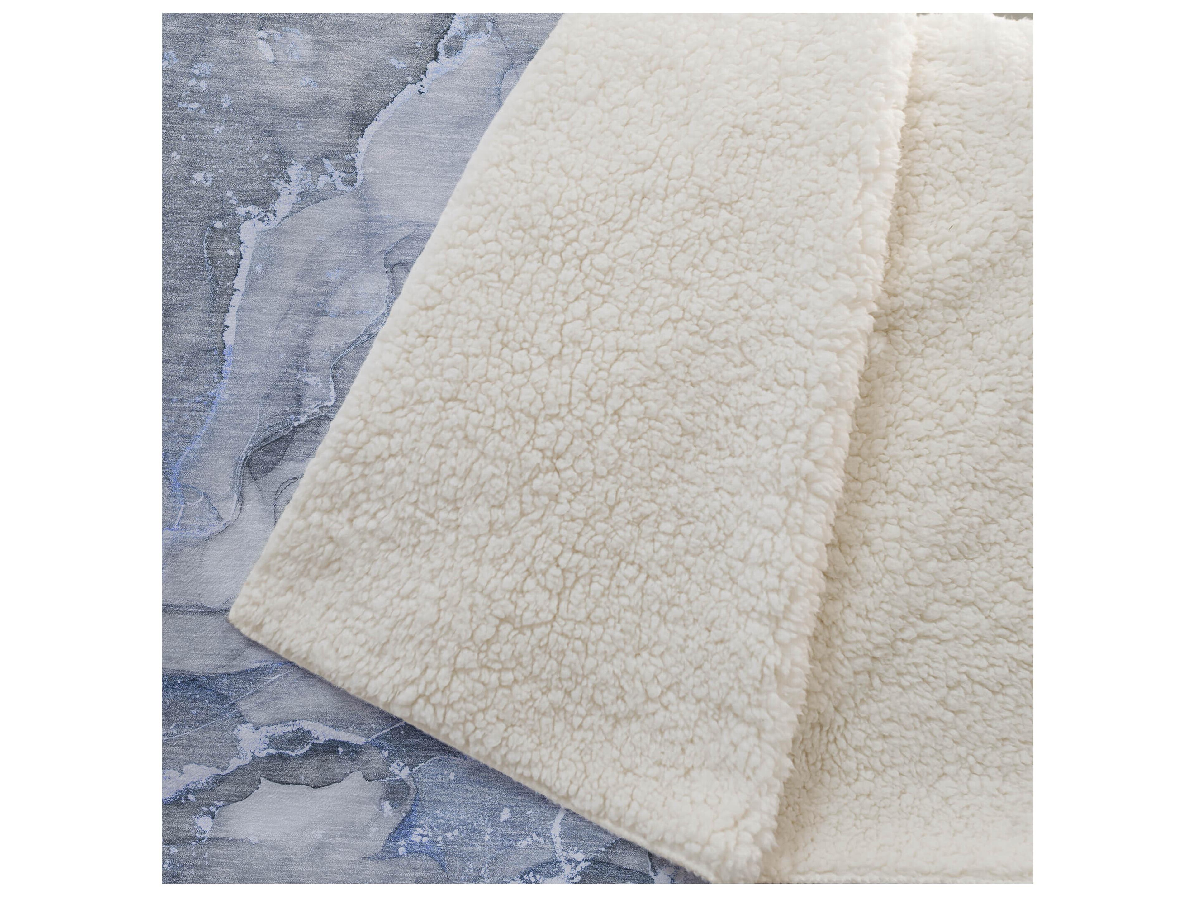 Dalyn Sherpa Blue Polyester Throw