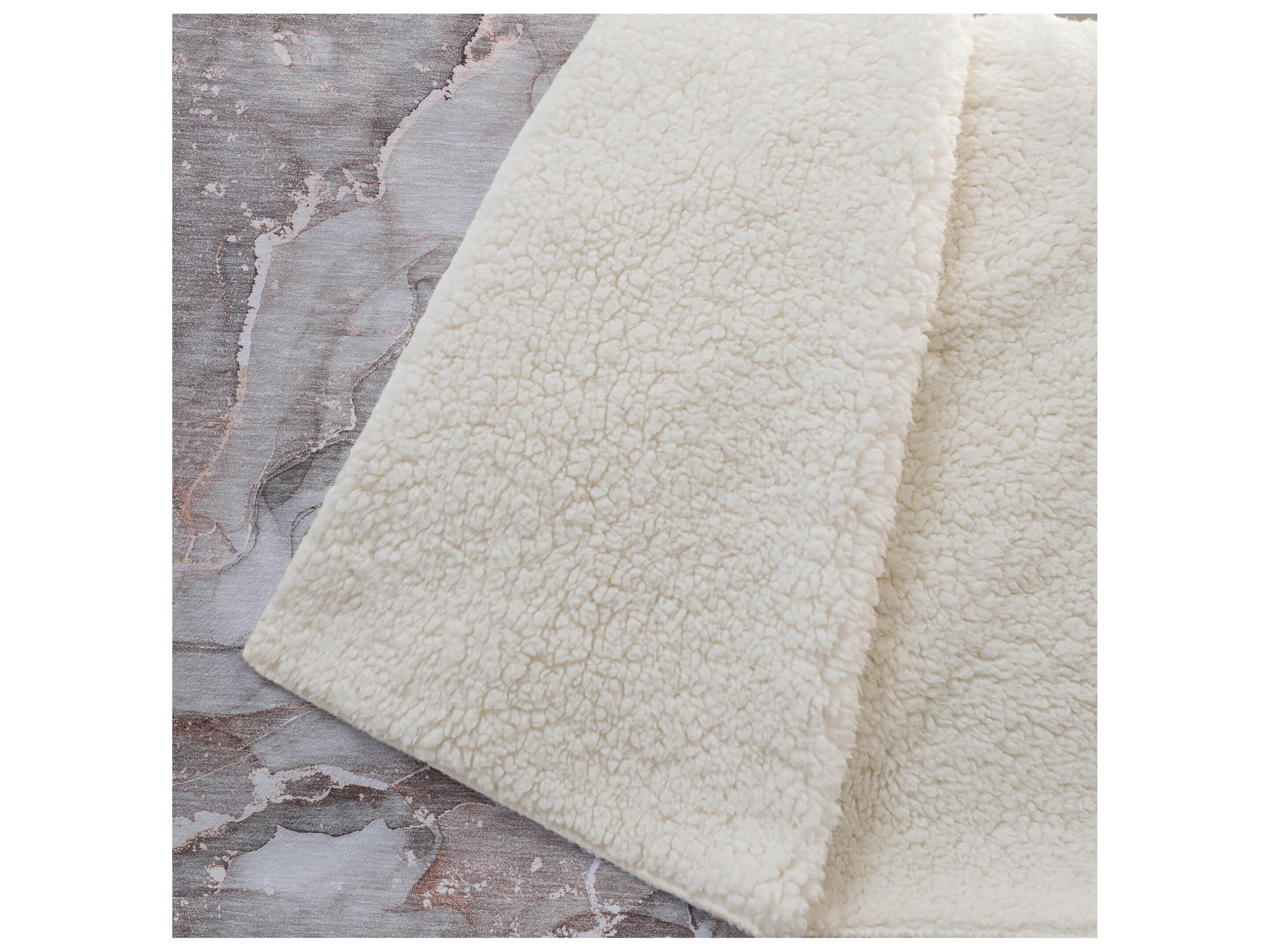 Dalyn Sherpa Gray Polyester Throw