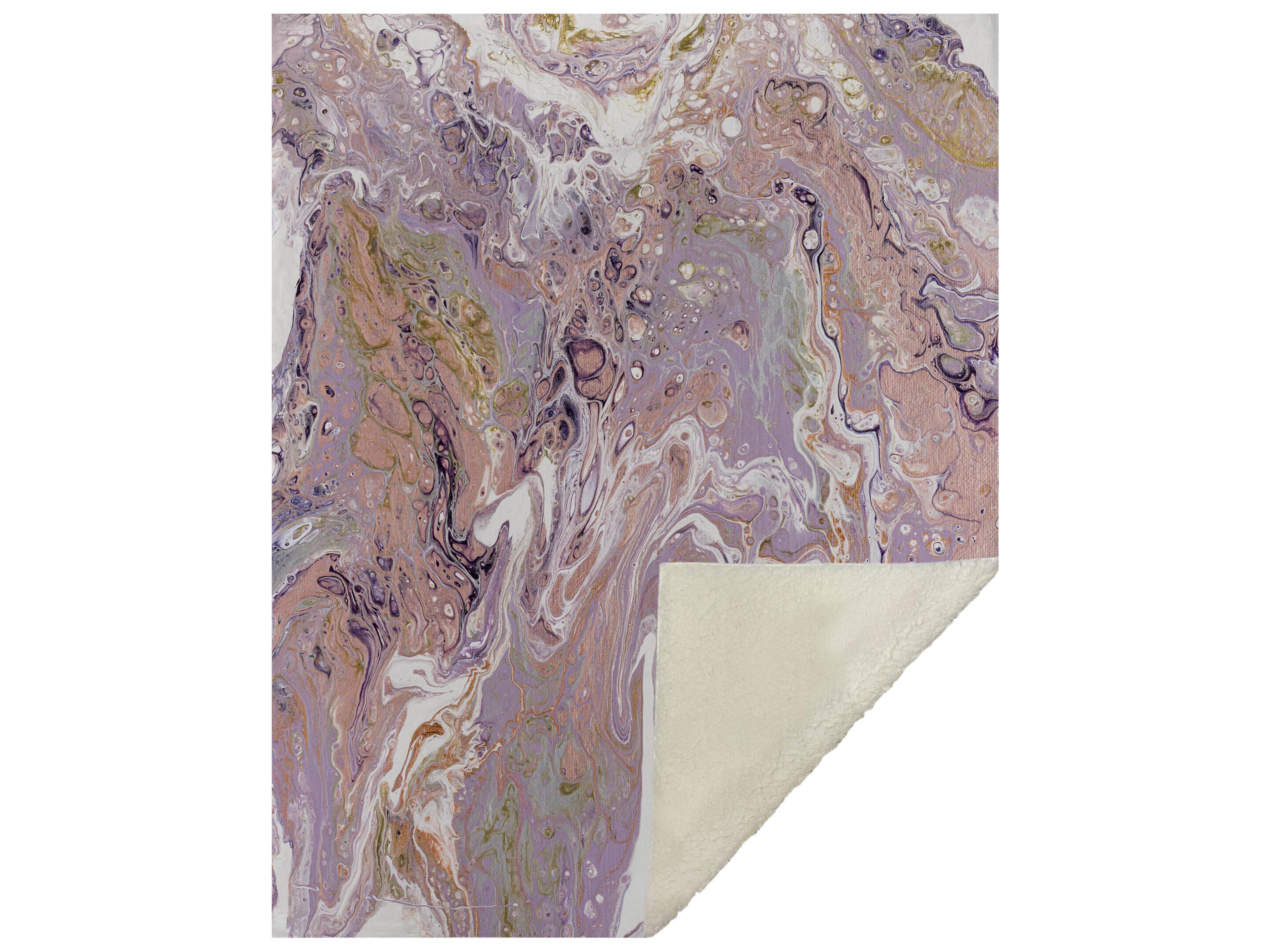 Sherpa Pink Polyester Throw