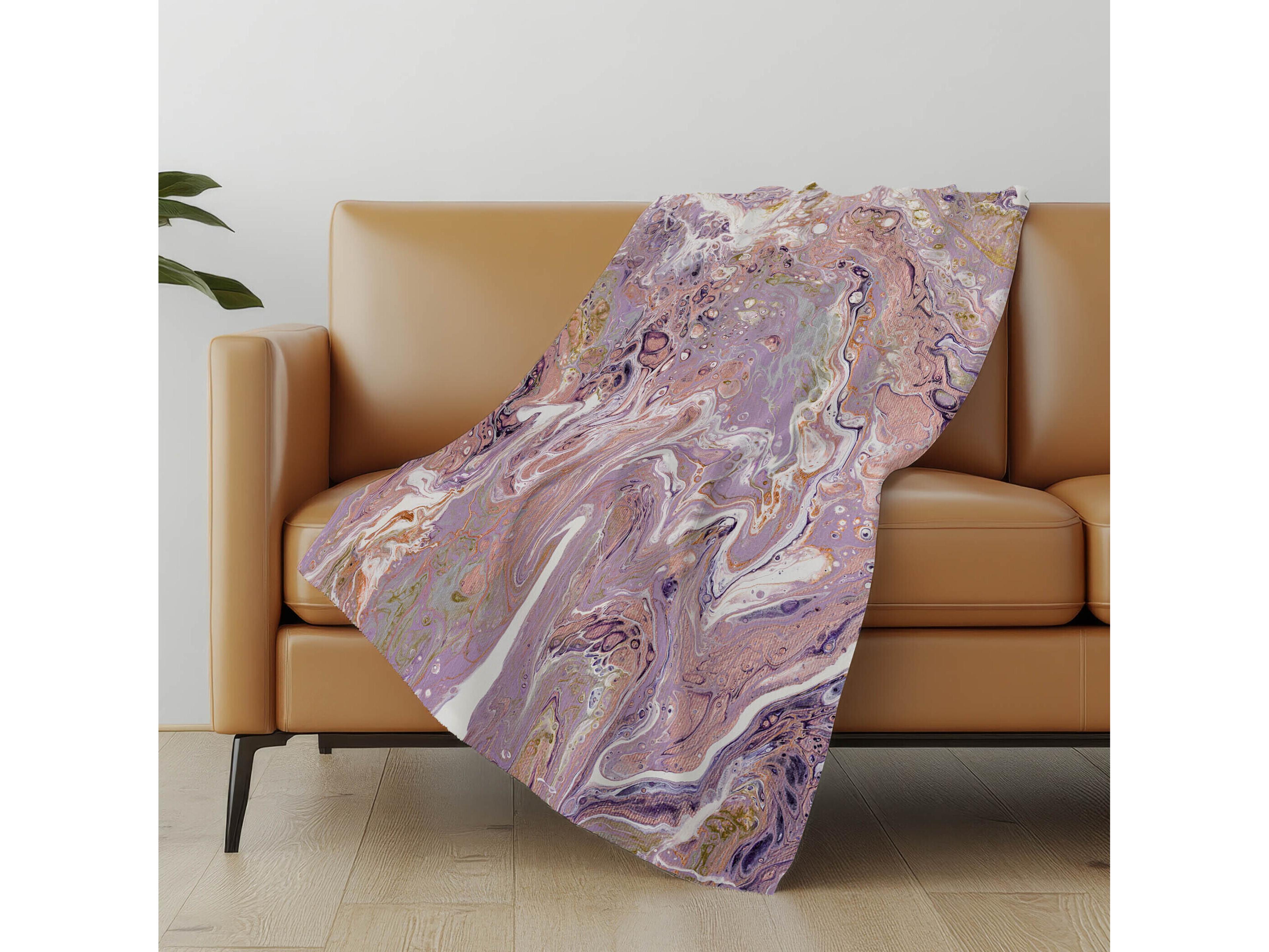 Dalyn Sherpa Pink Polyester Throw