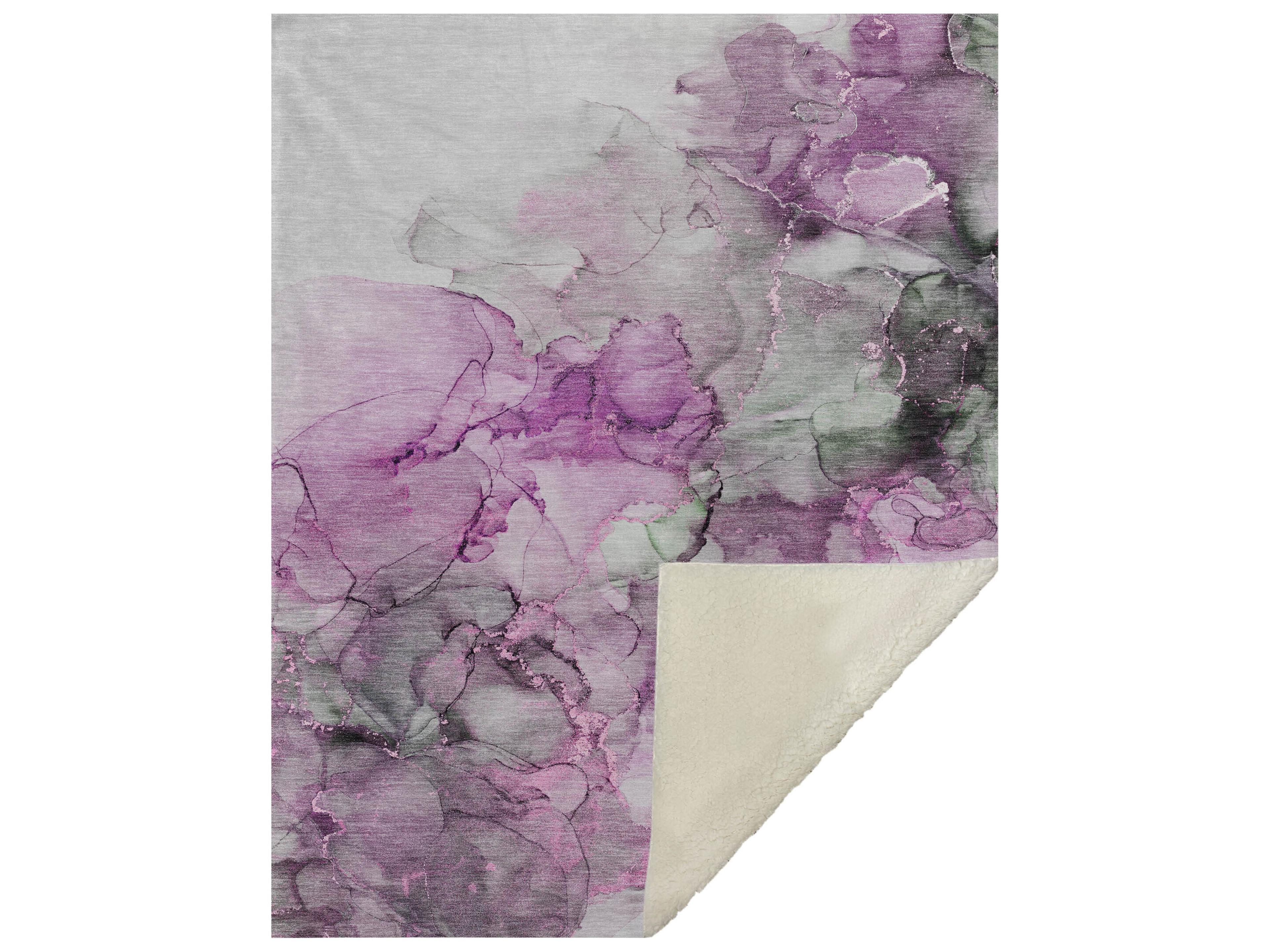 Sherpa Pink Polyester Throw