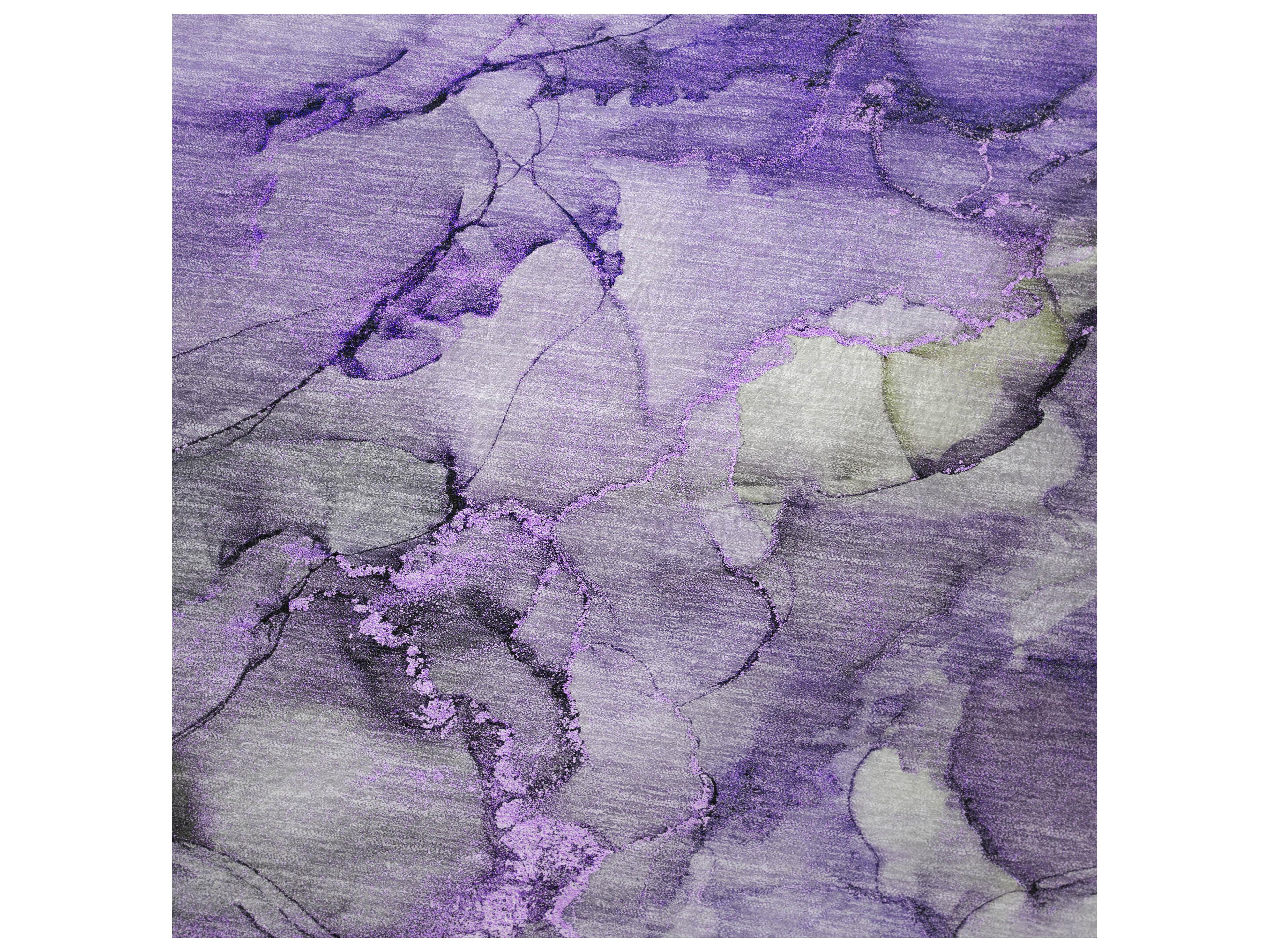Dalyn Sherpa Purple Polyester Throw