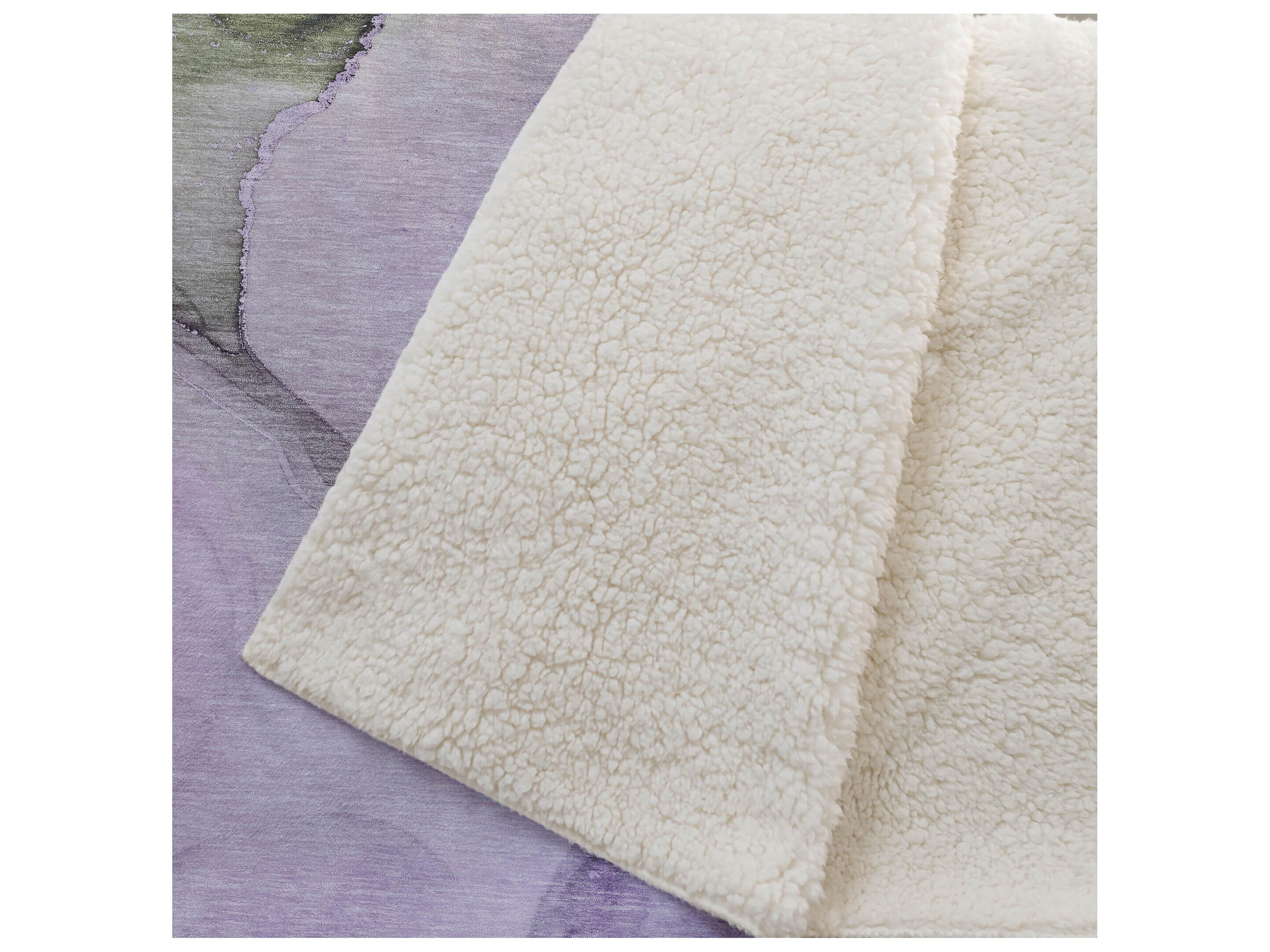Dalyn Sherpa Purple Polyester Throw