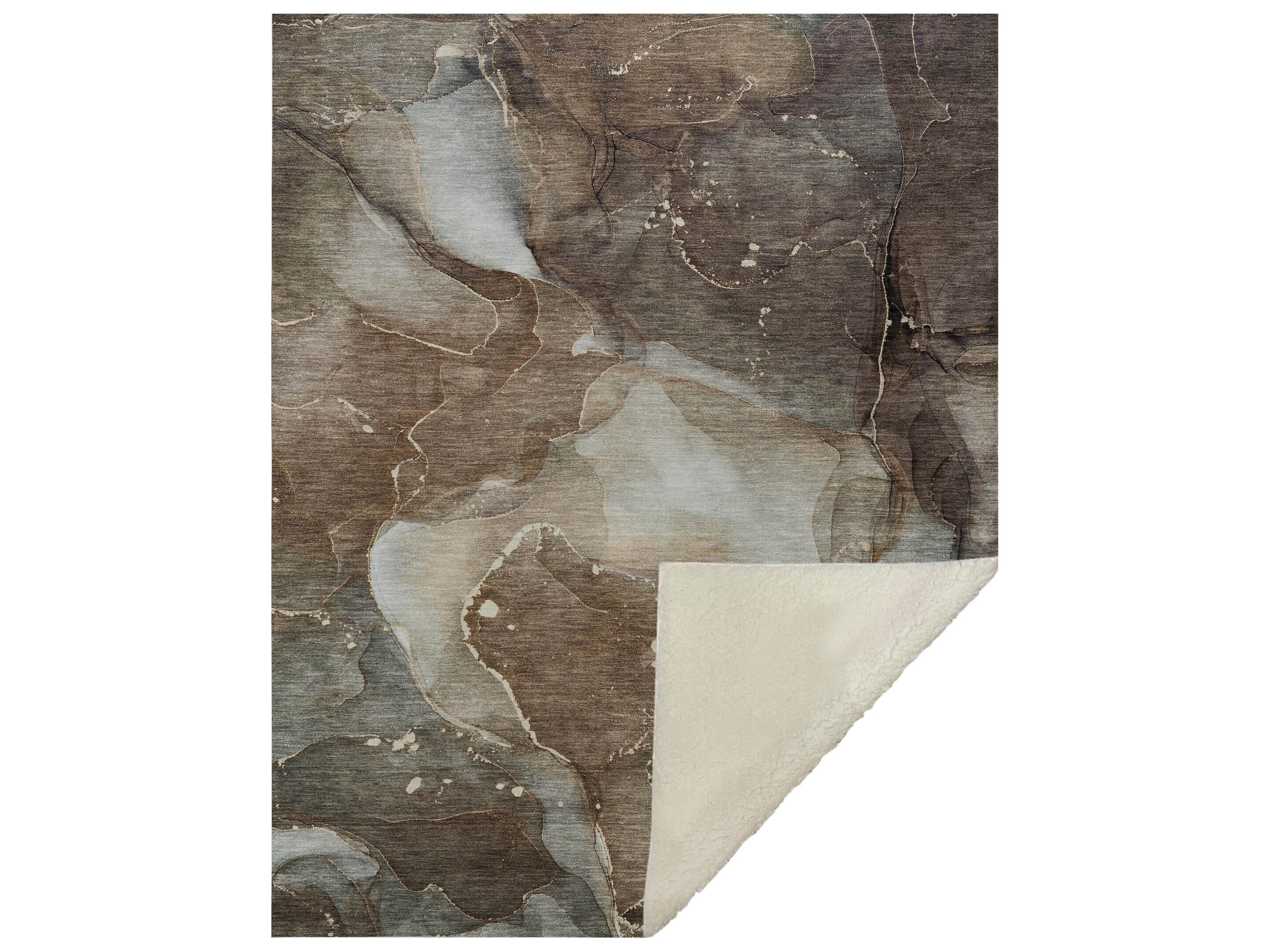 Sherpa Brown Polyester Throw