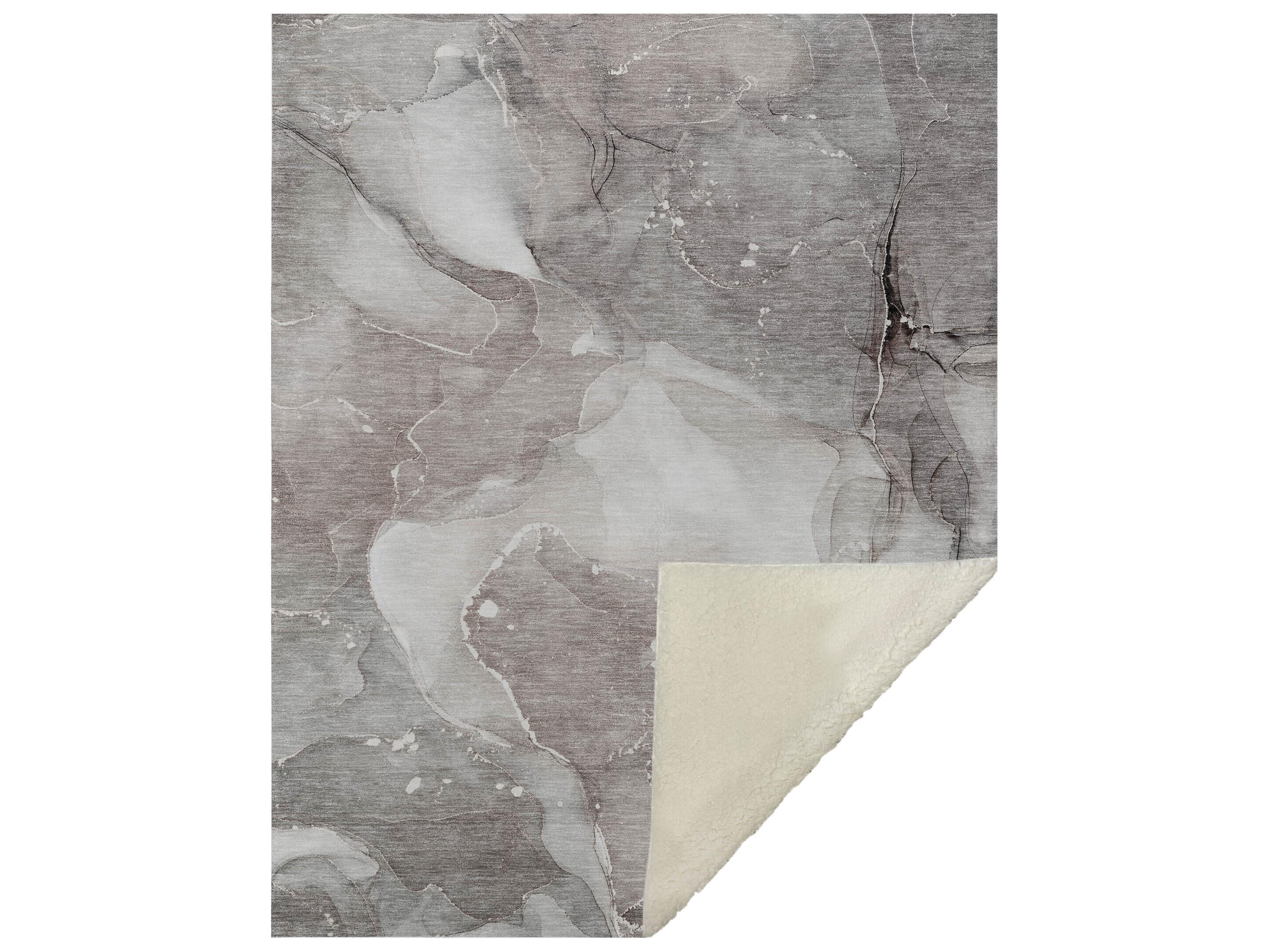 Dalyn Sherpa Brown Polyester Throw