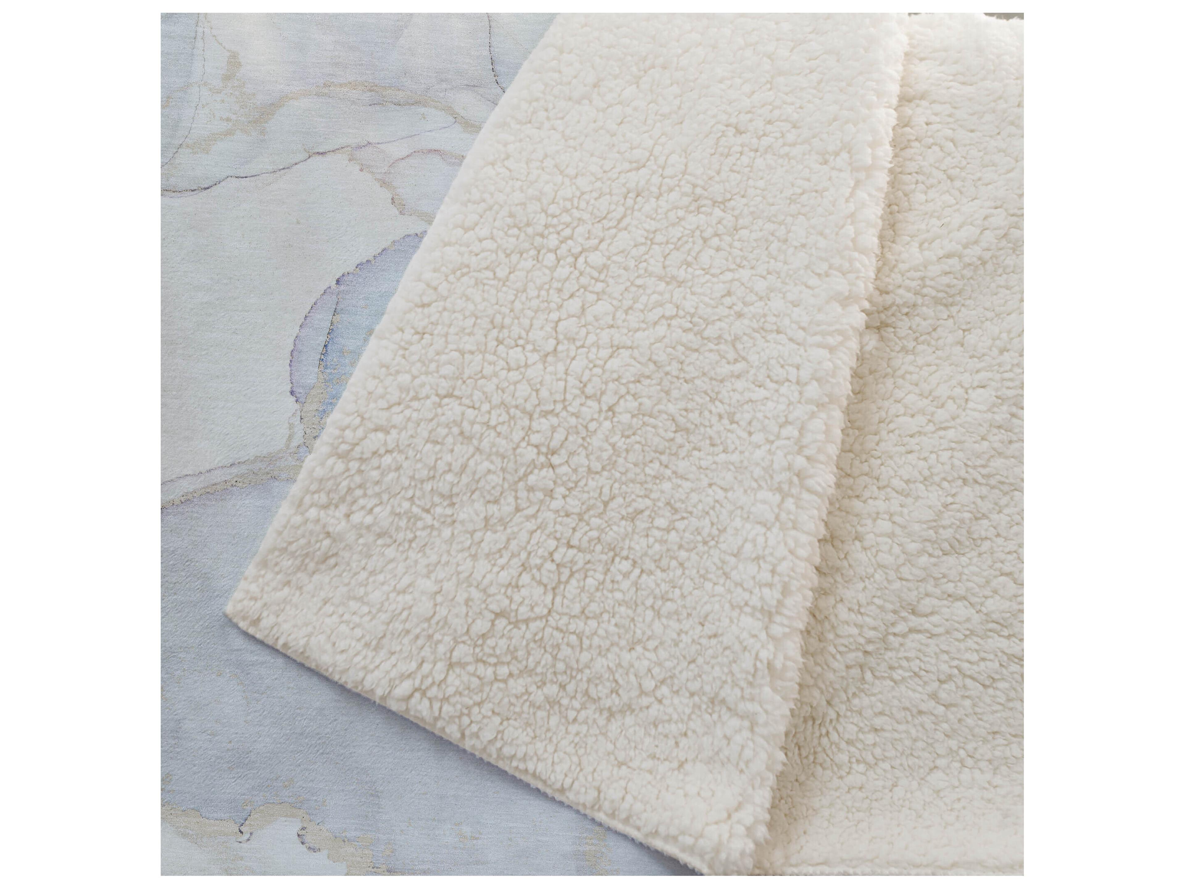 Dalyn Sherpa Blue Polyester Throw