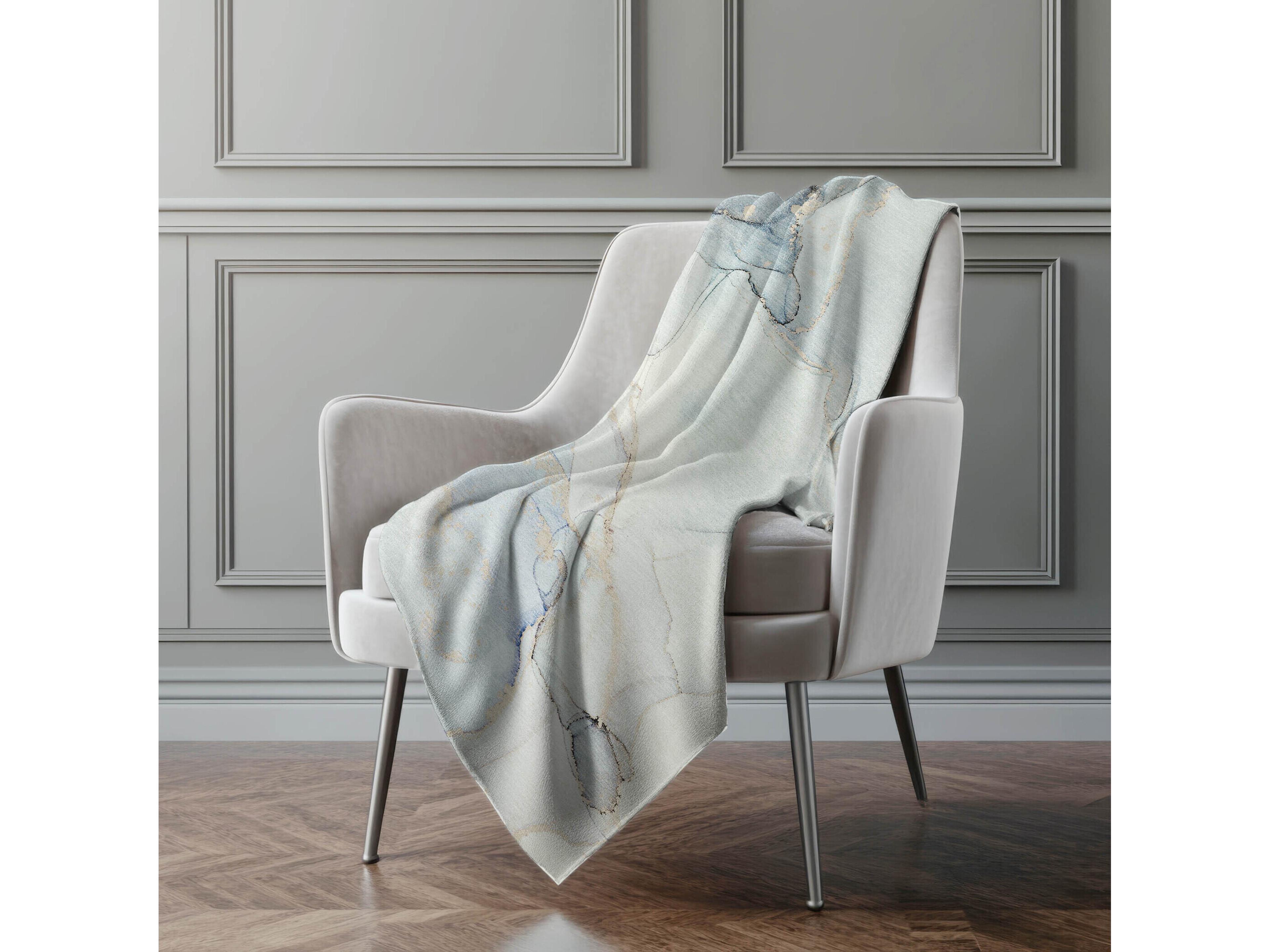 Dalyn Sherpa Blue Polyester Throw