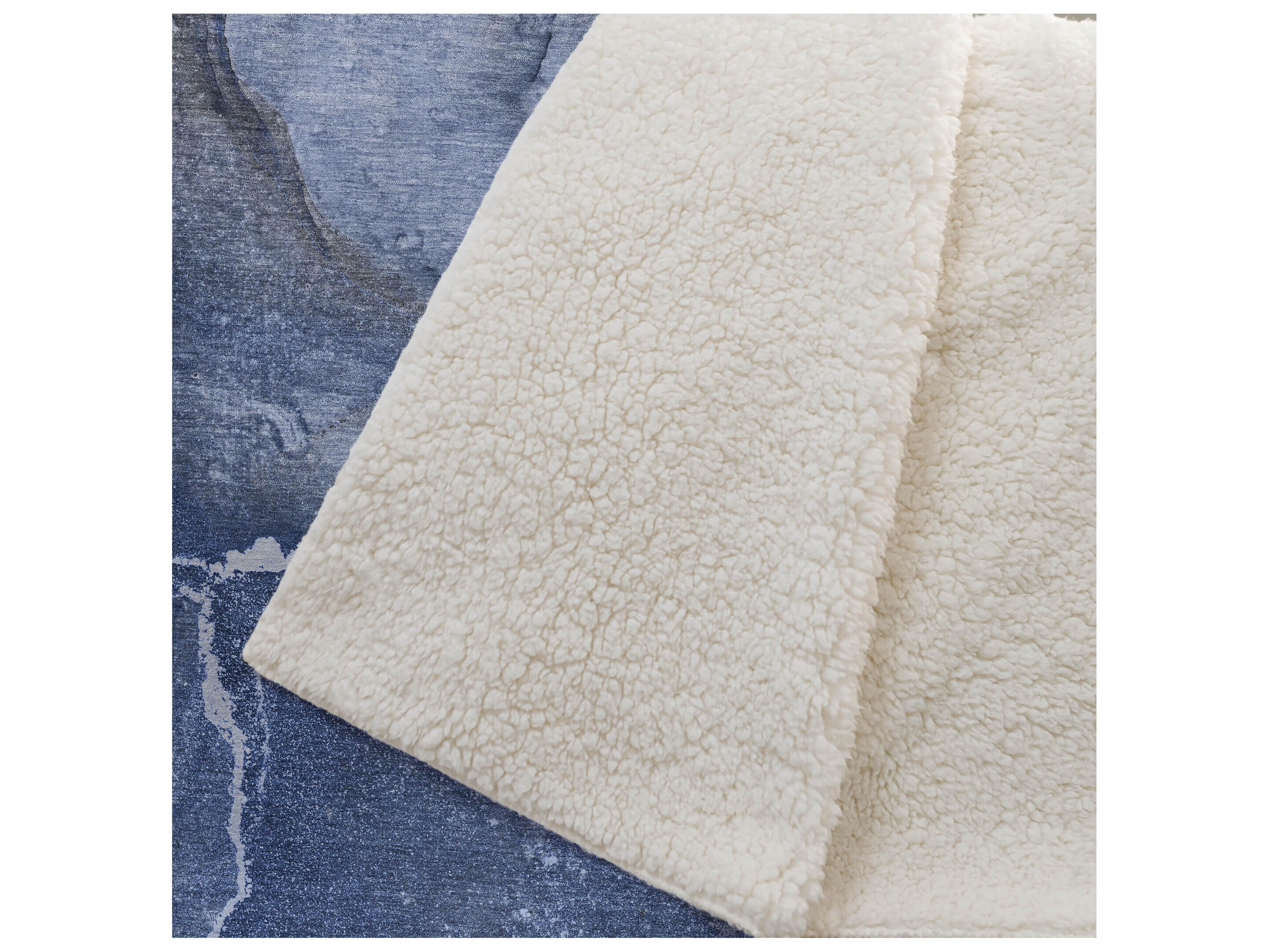 Dalyn Sherpa Blue Polyester Throw