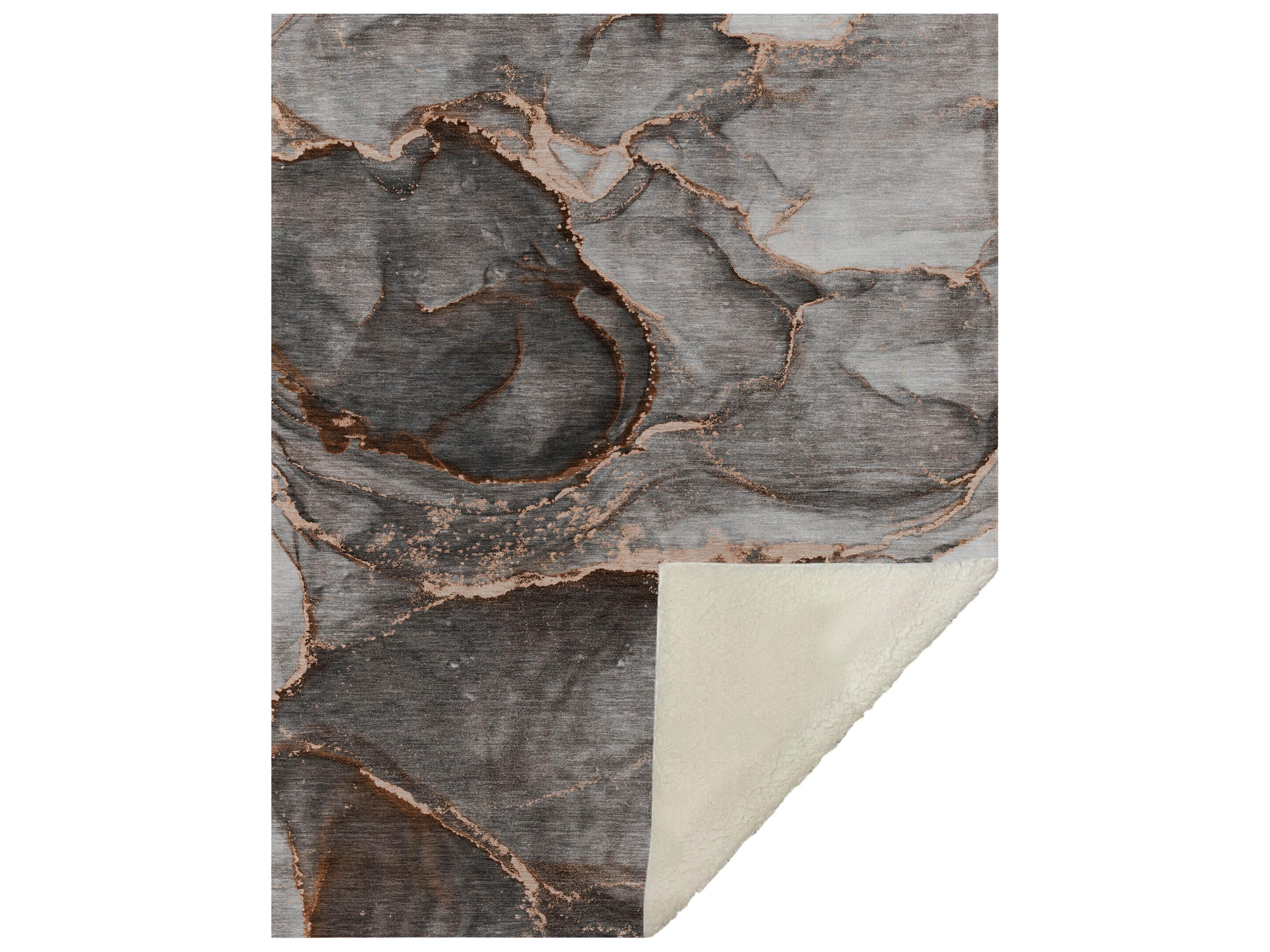 Dalyn Sherpa Orange Polyester Throw