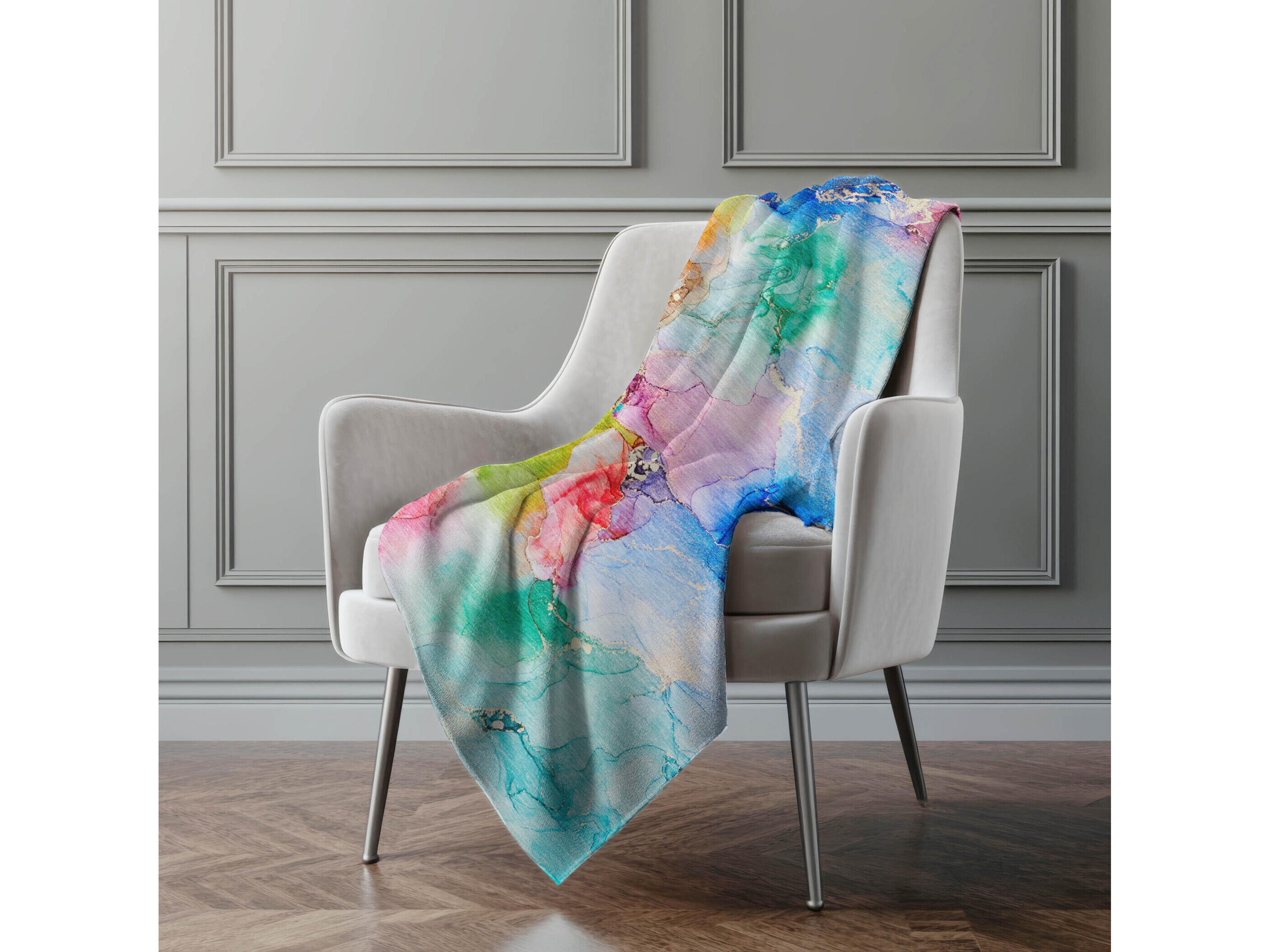 Dalyn Sherpa Blue Polyester Throw