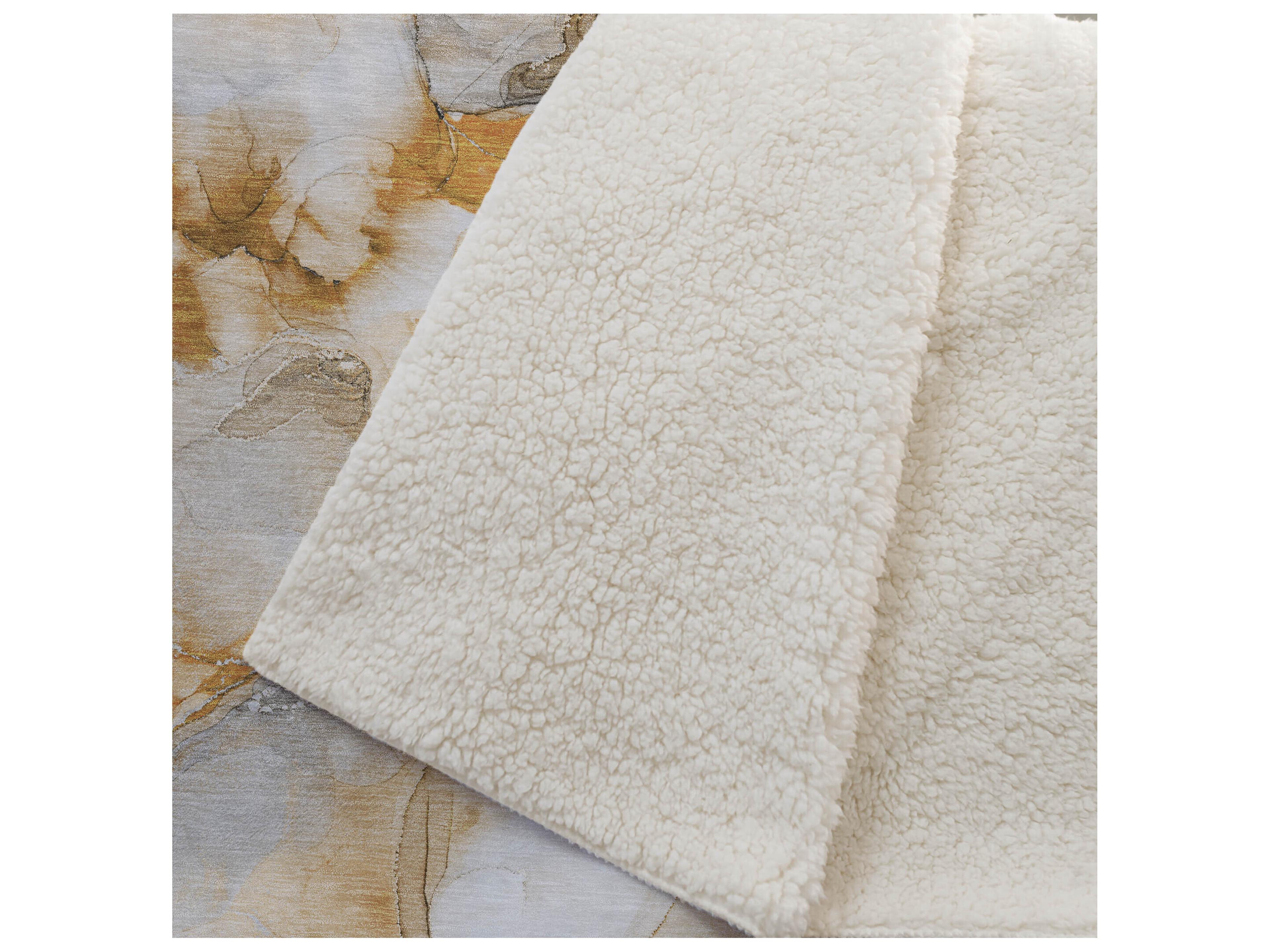 Dalyn Sherpa Orange Polyester Throw