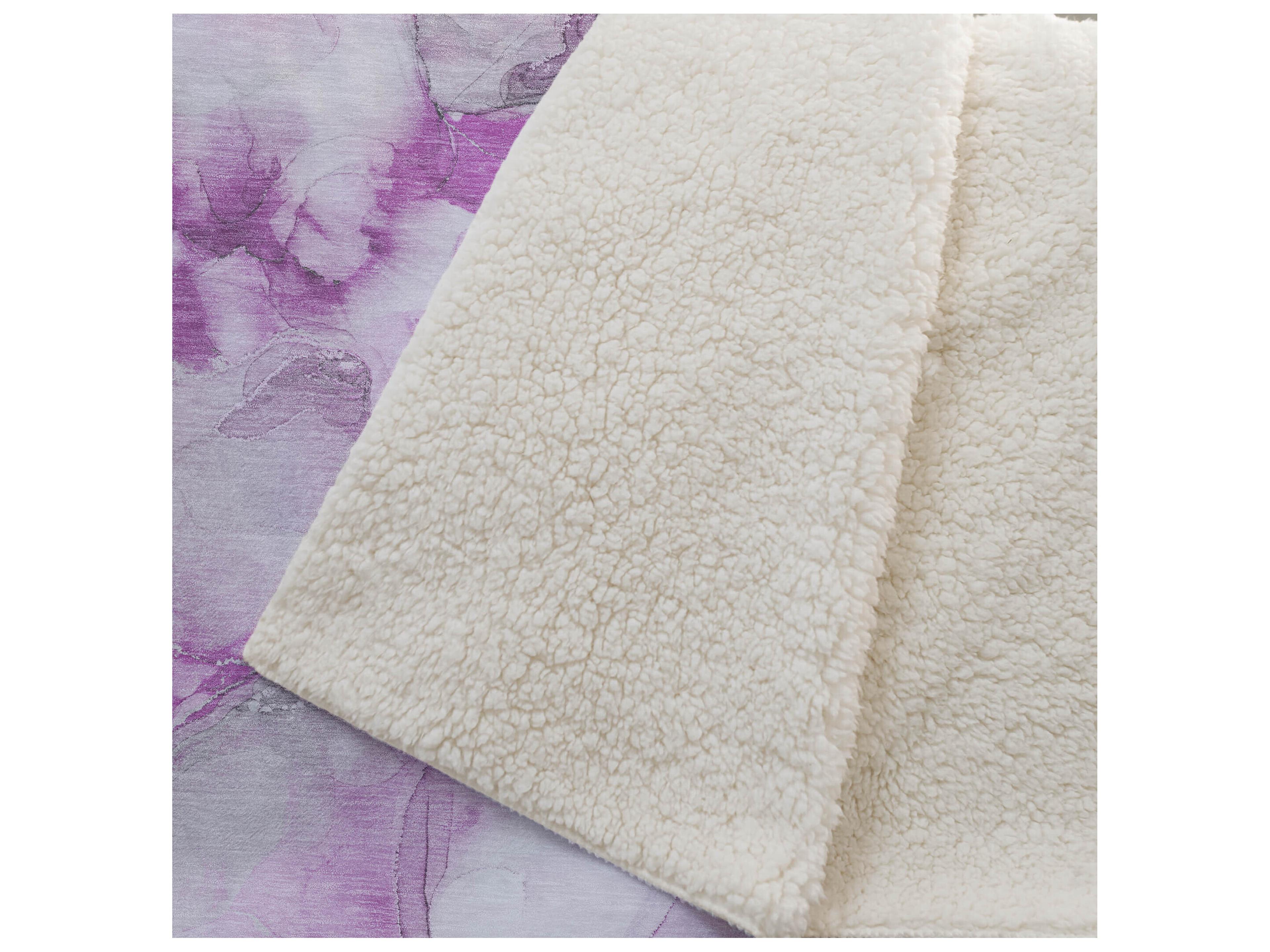 Dalyn Sherpa Pink Polyester Throw