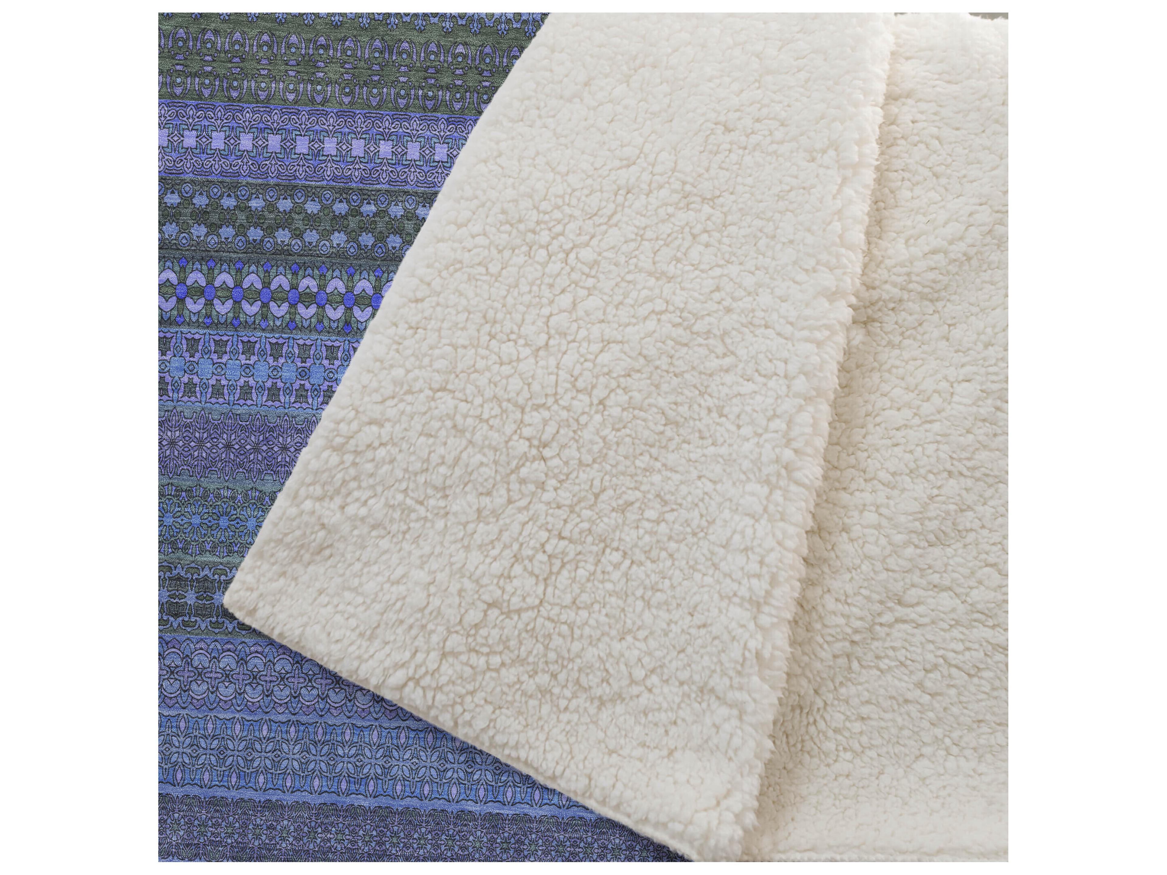 Dalyn Sherpa Blue Polyester Throw