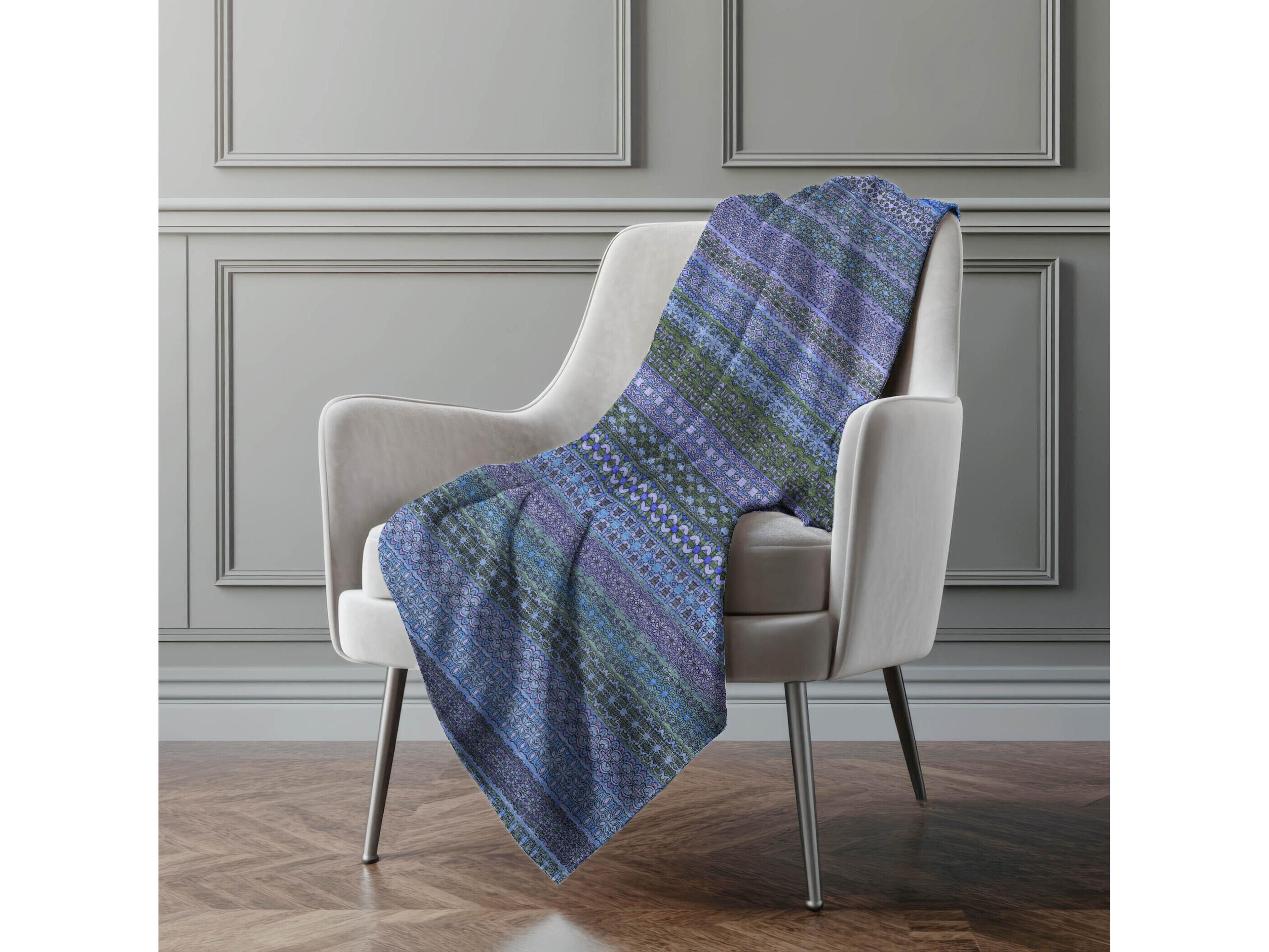 Dalyn Sherpa Blue Polyester Throw