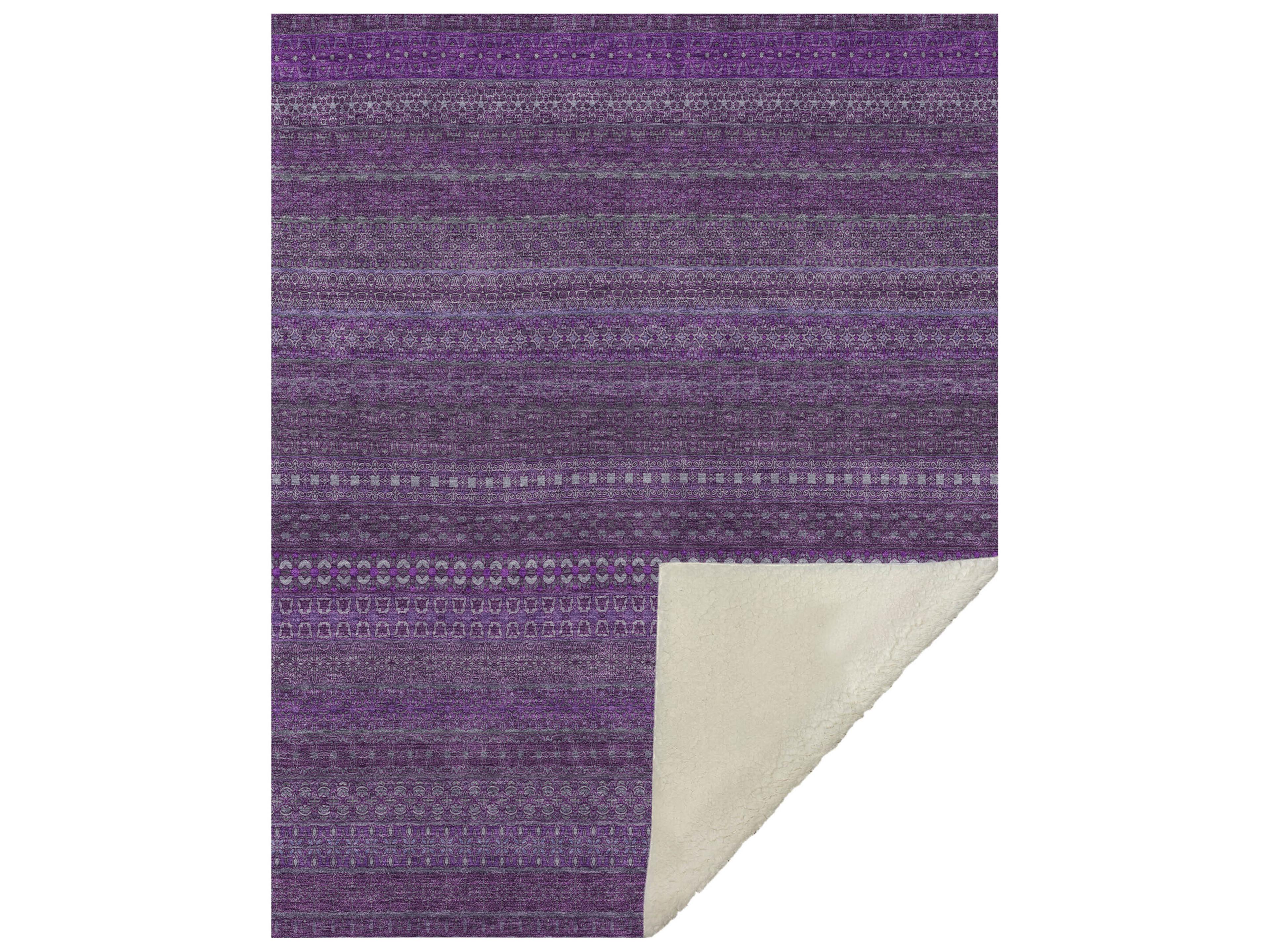 Sherpa Purple Polyester Throw
