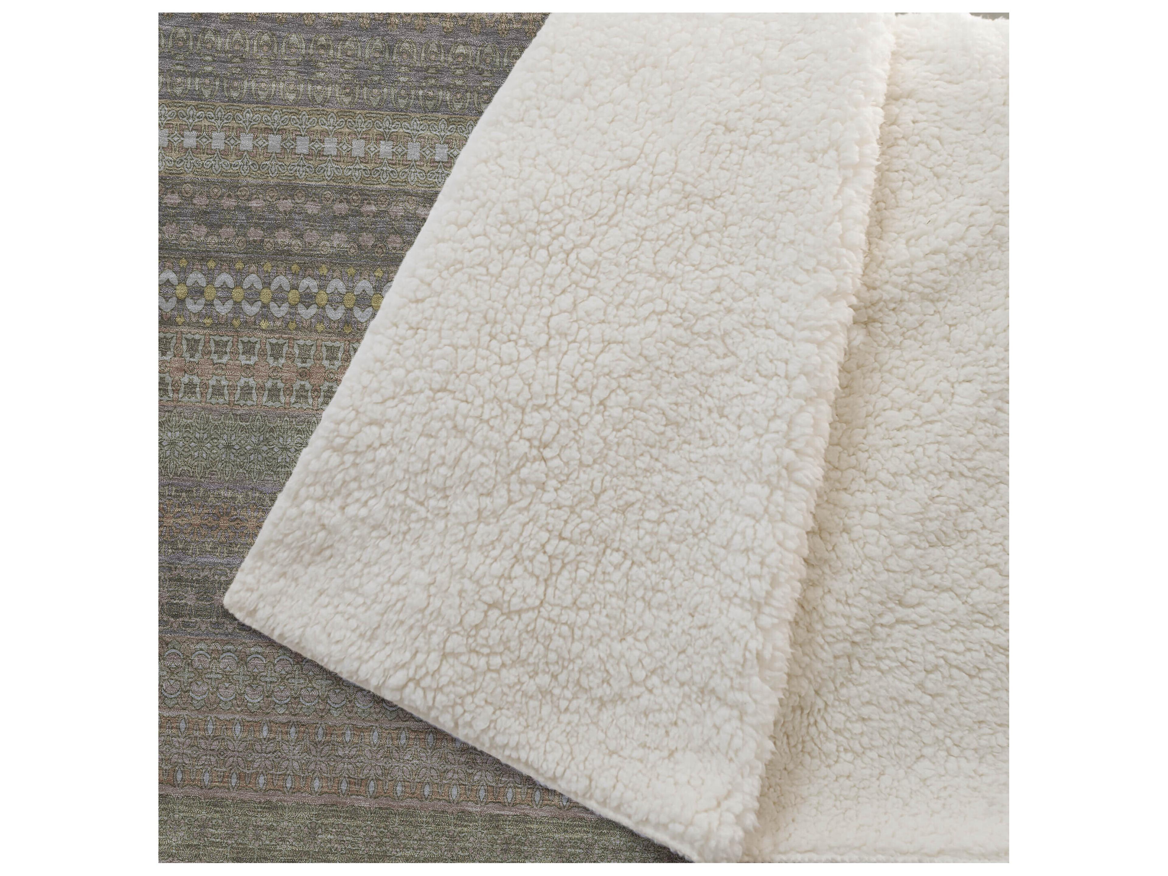 Dalyn Sherpa Brown Polyester Throw