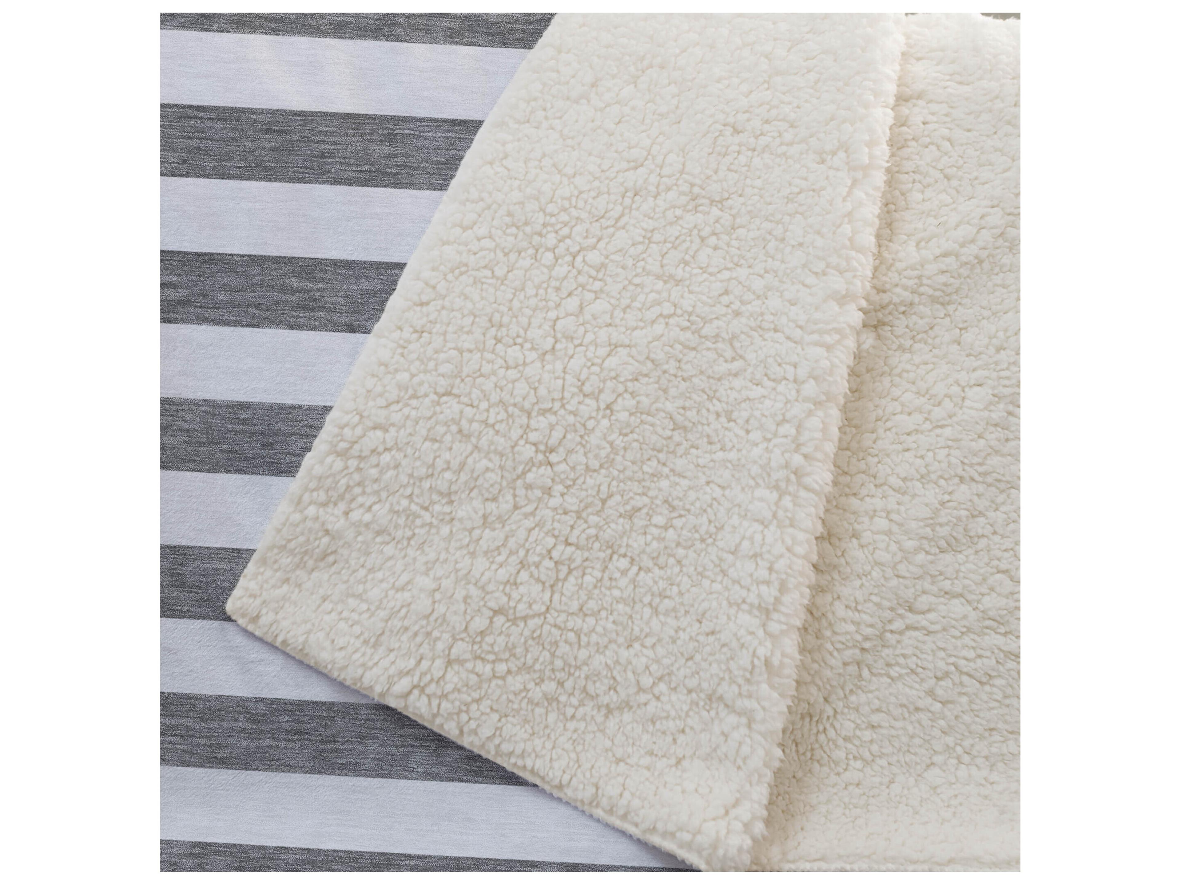 Dalyn Sherpa Gray Polyester Throw