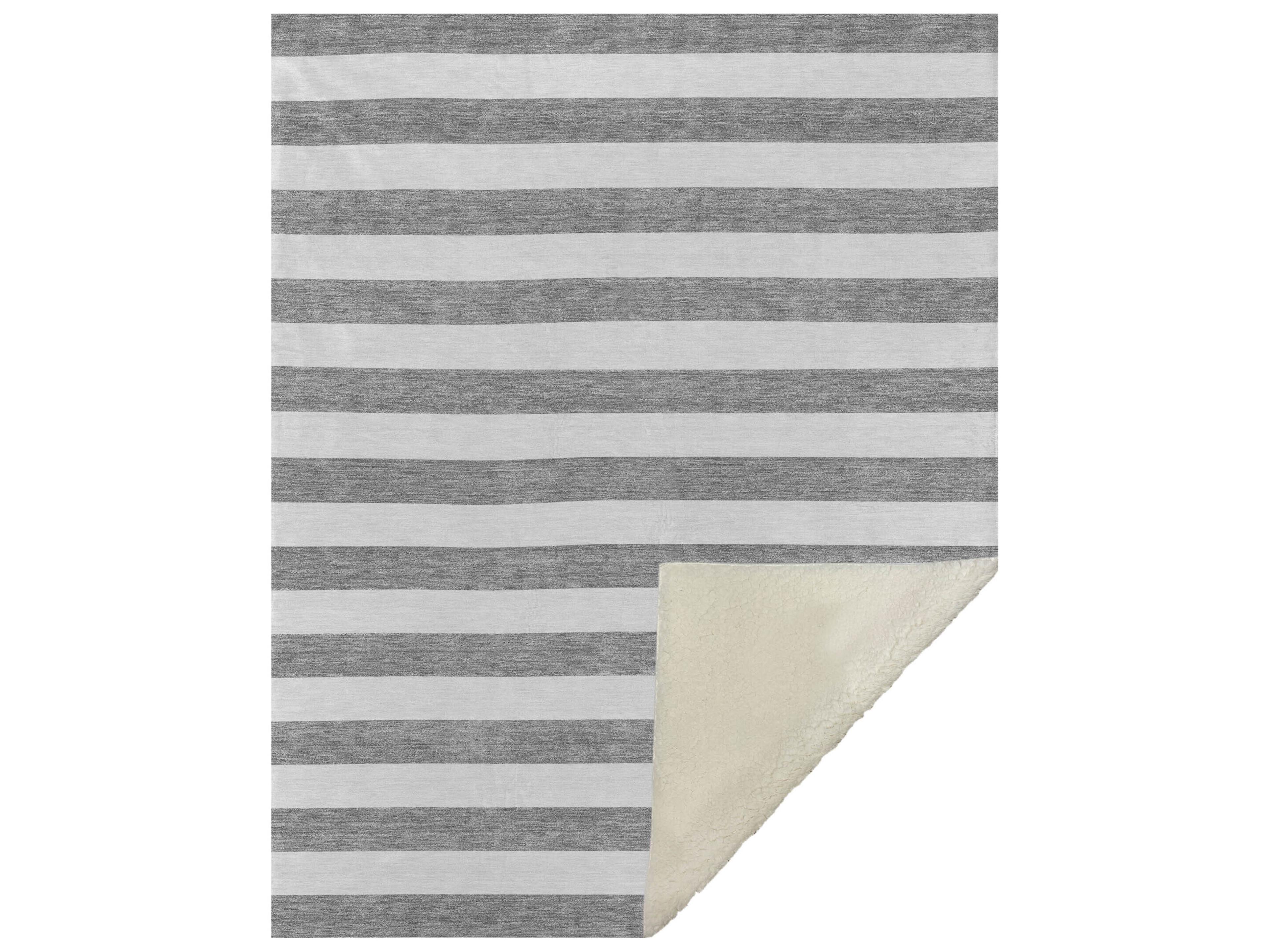 Dalyn Sherpa Gray Polyester Throw