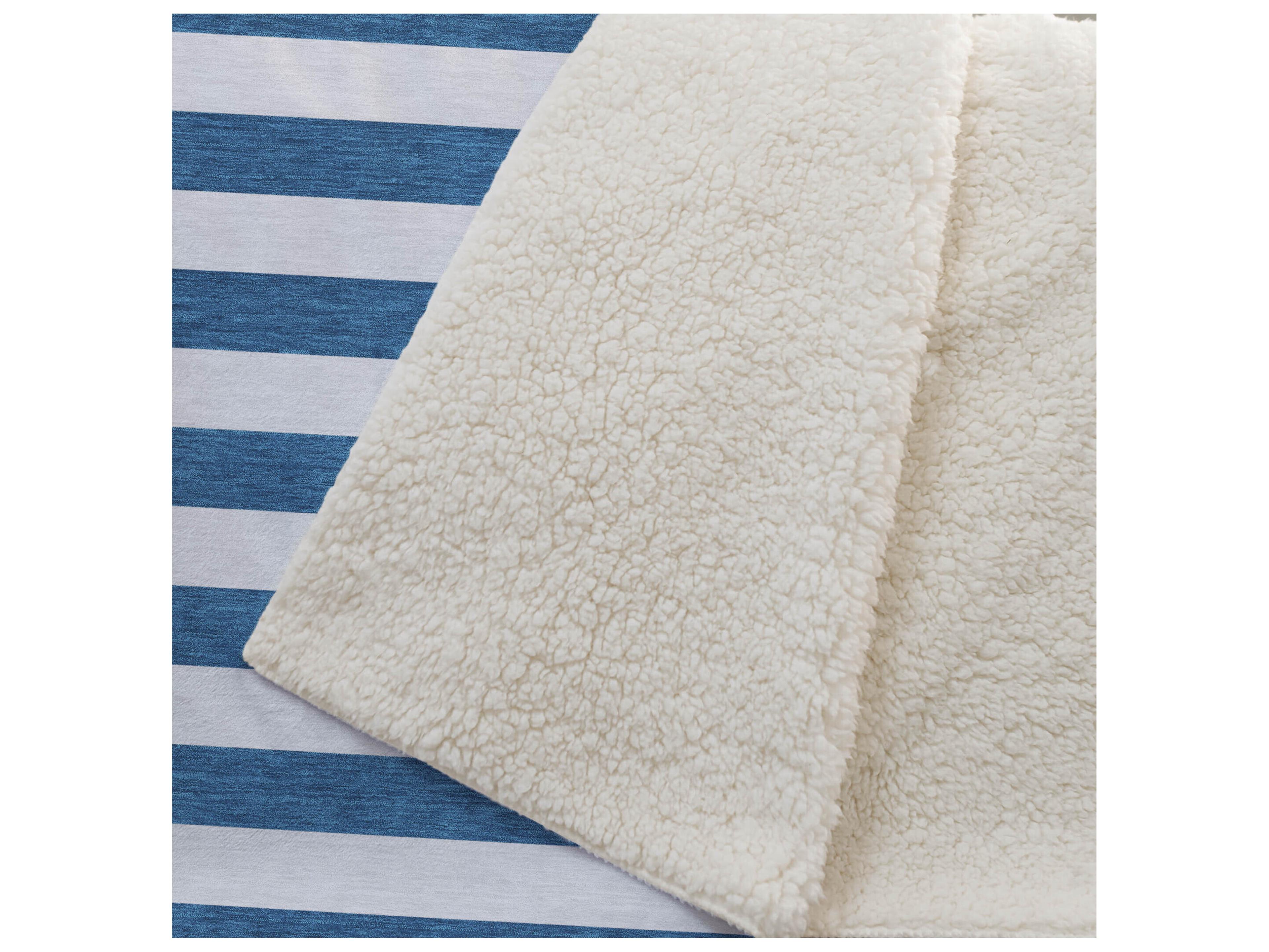 Dalyn Sherpa Blue Polyester Throw