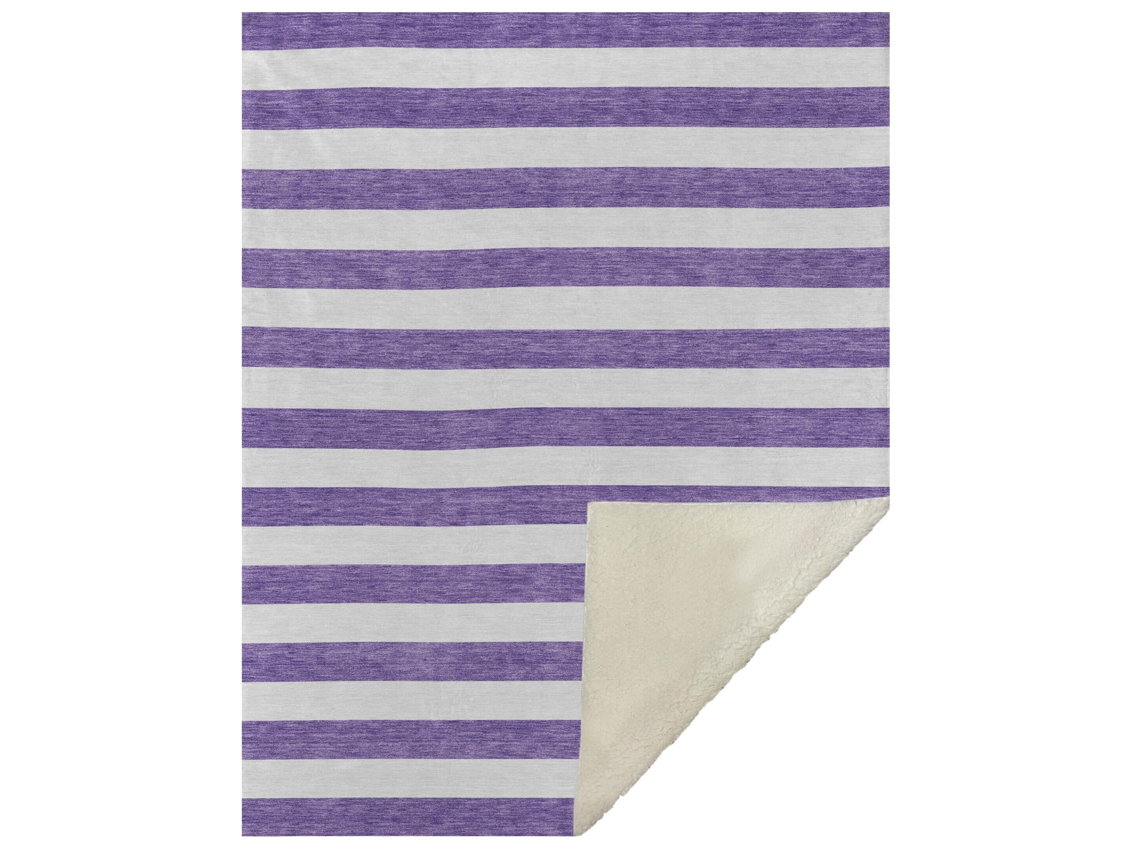 Dalyn Sherpa Purple Polyester Throw