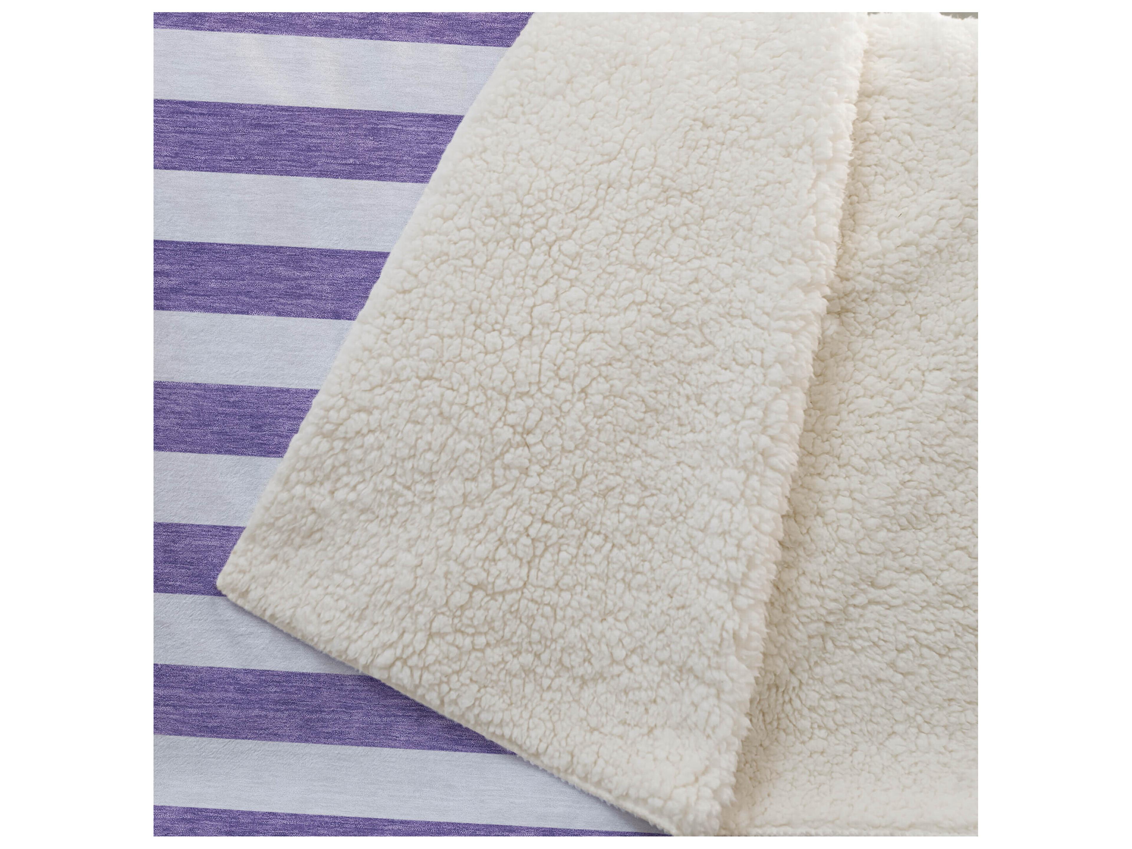 Dalyn Sherpa Purple Polyester Throw