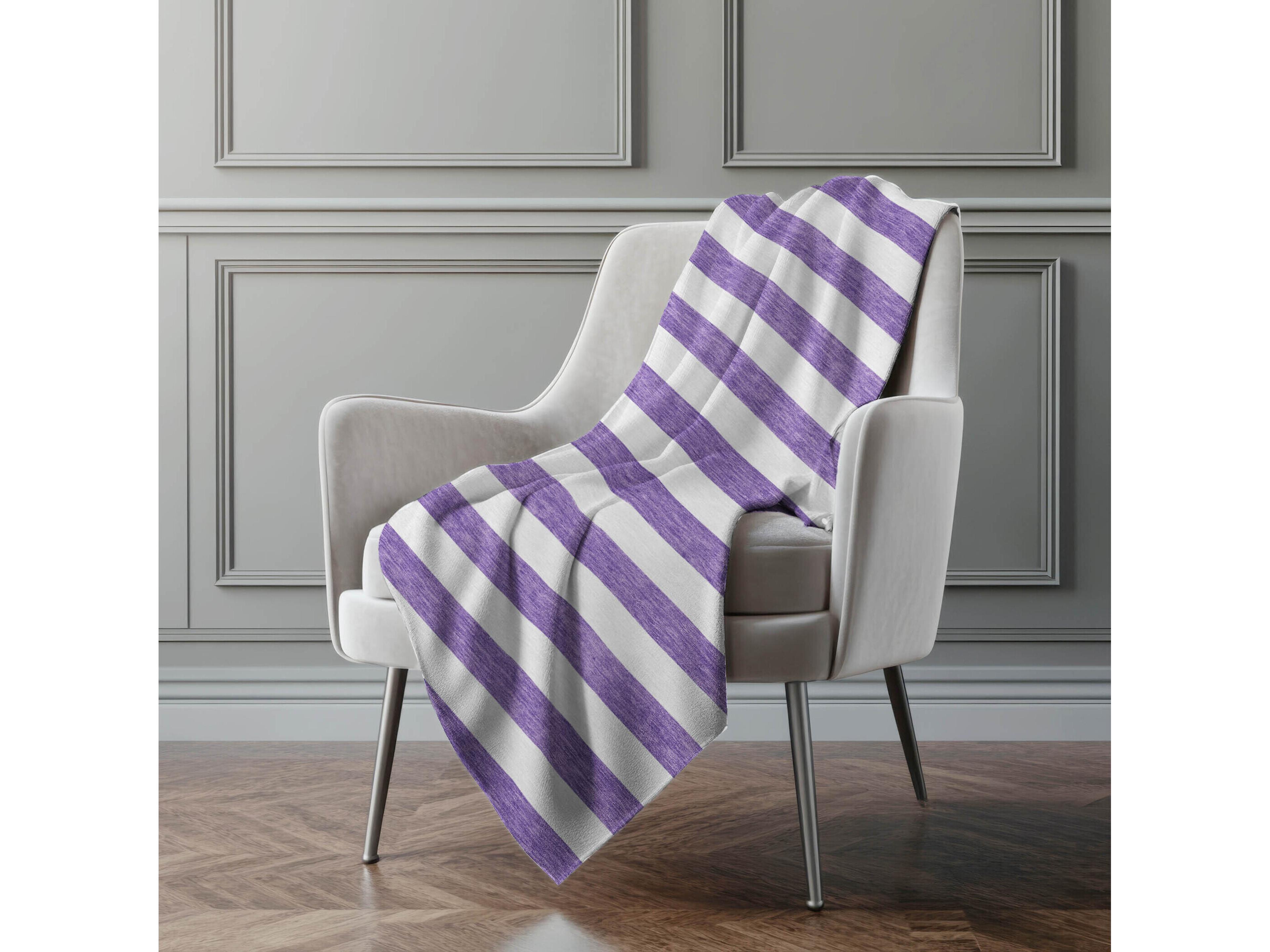 Dalyn Sherpa Purple Polyester Throw