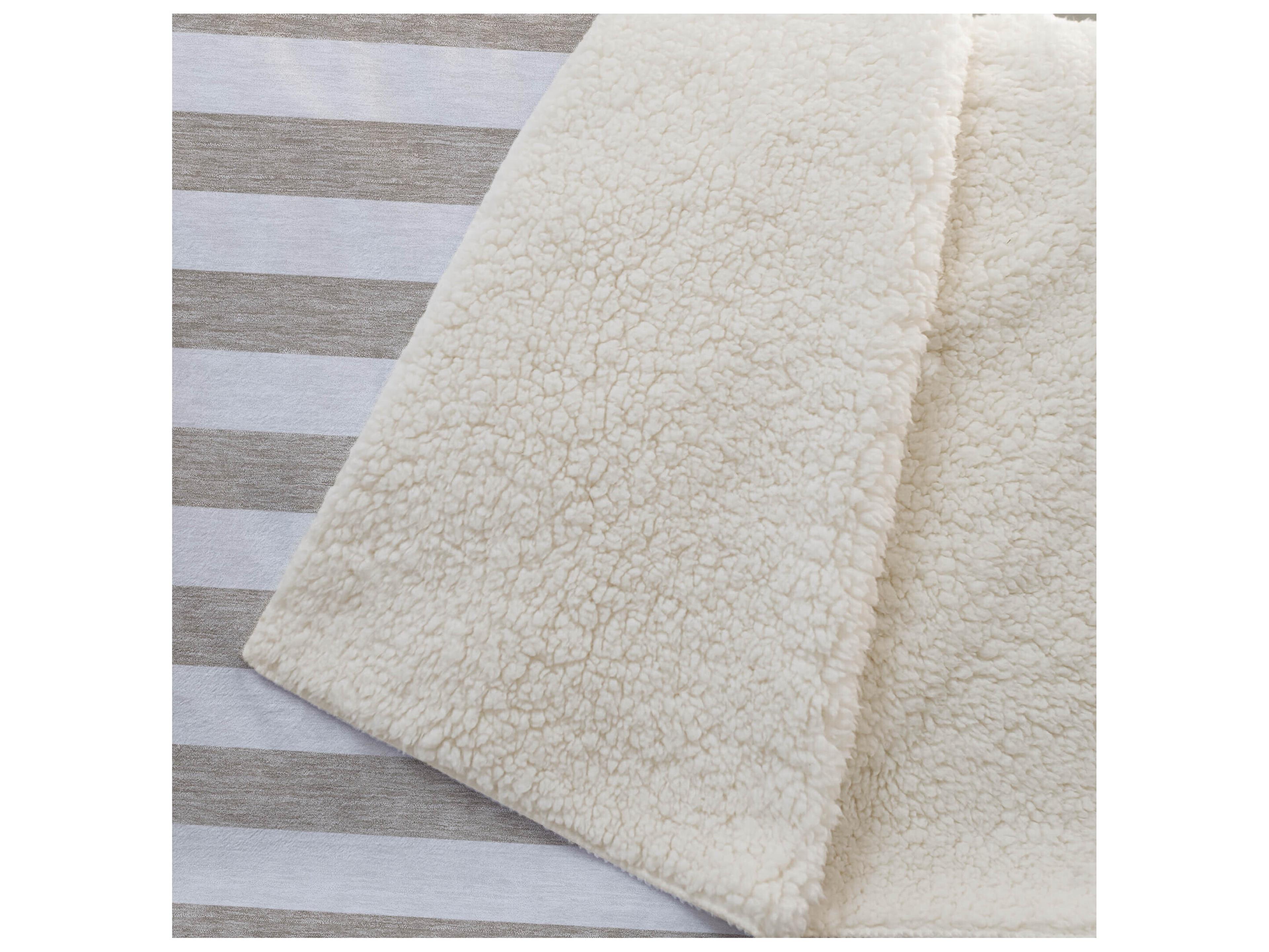 Dalyn Sherpa Brown Polyester Throw