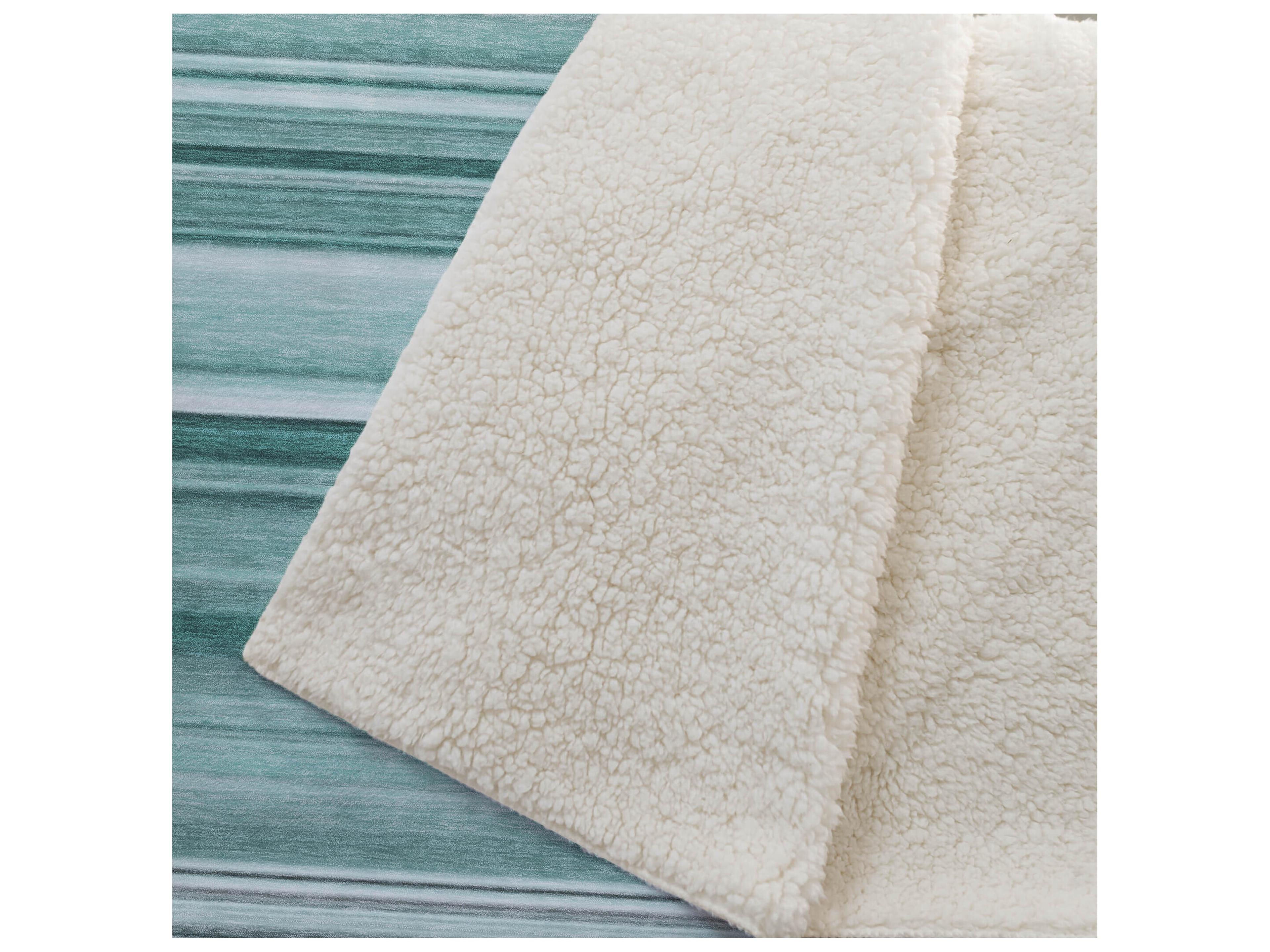 Dalyn Sherpa Teal Polyester Throw