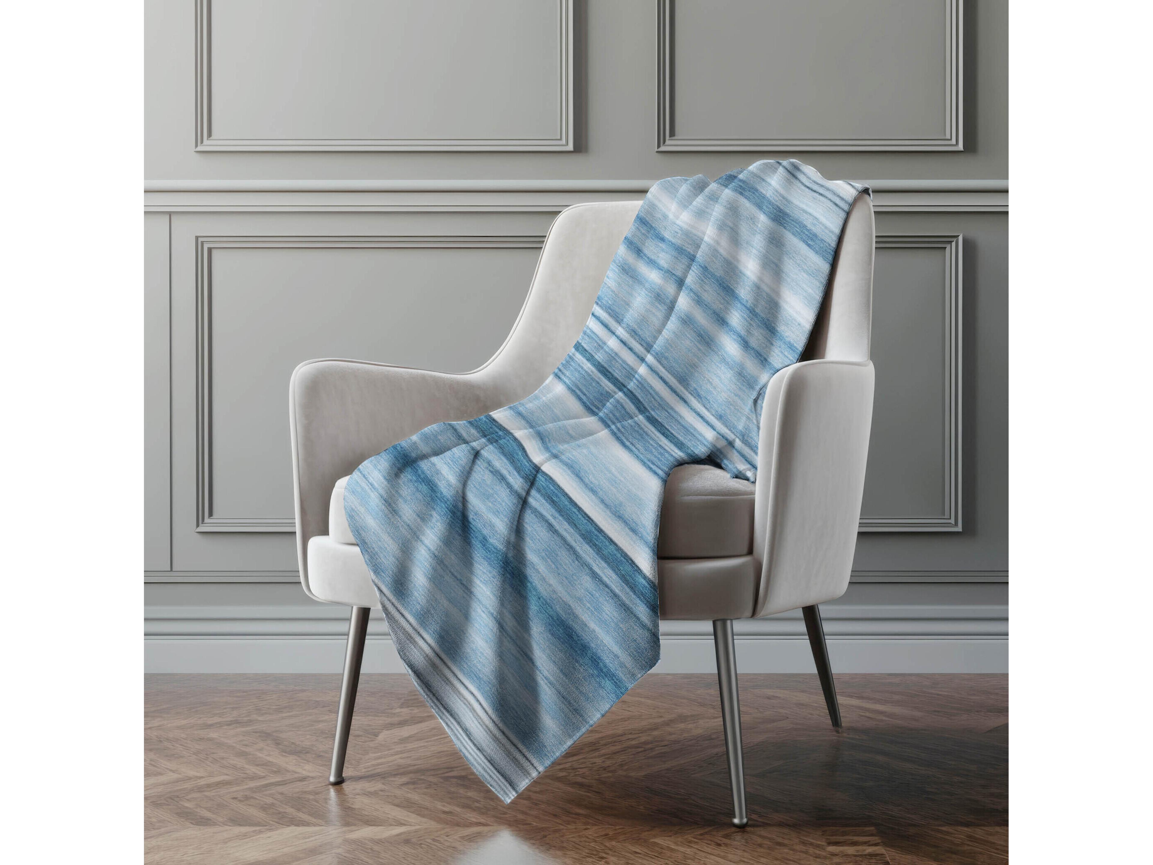 Dalyn Sherpa Blue Polyester Throw