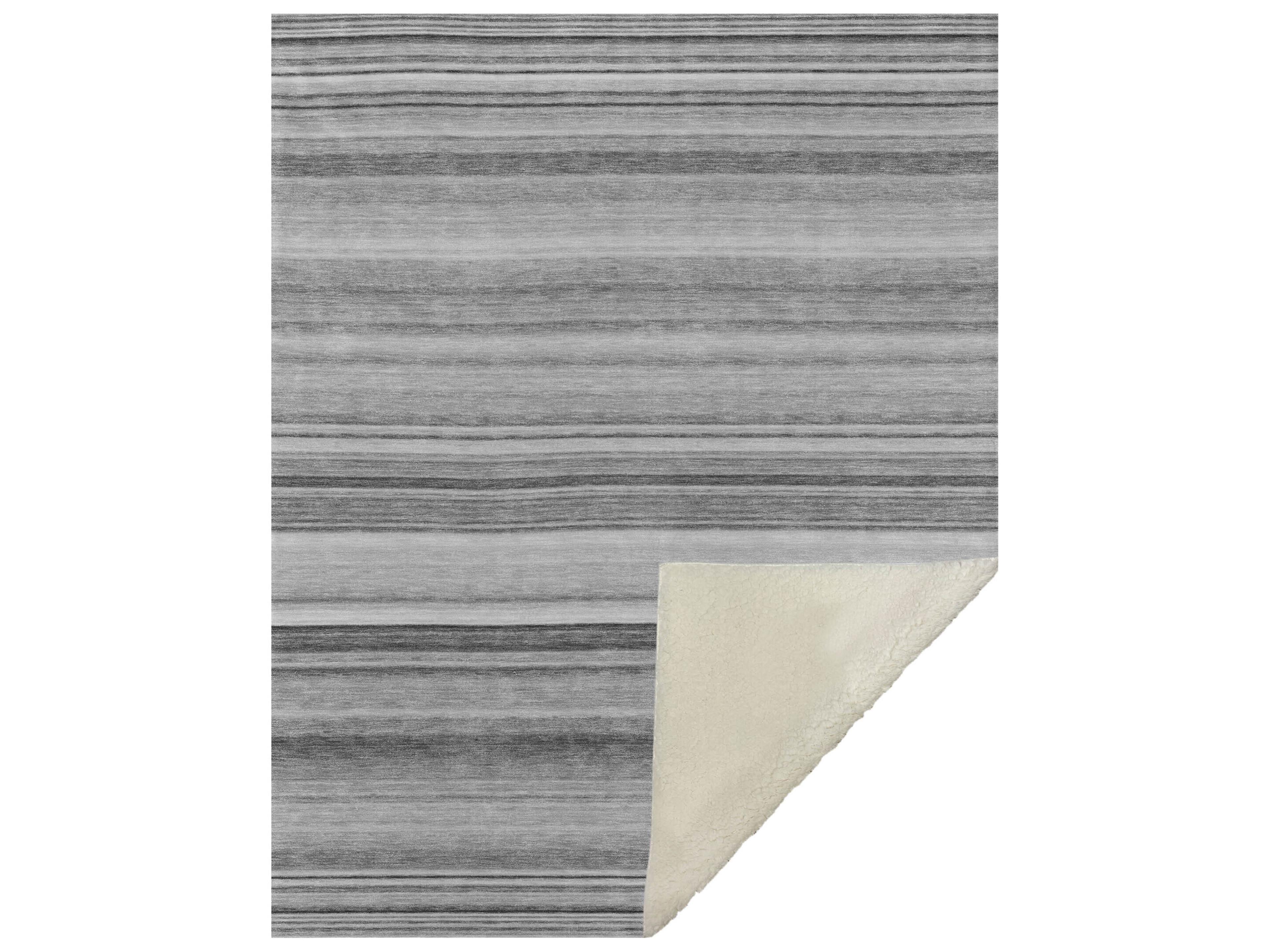 Dalyn Sherpa Gray Polyester Throw