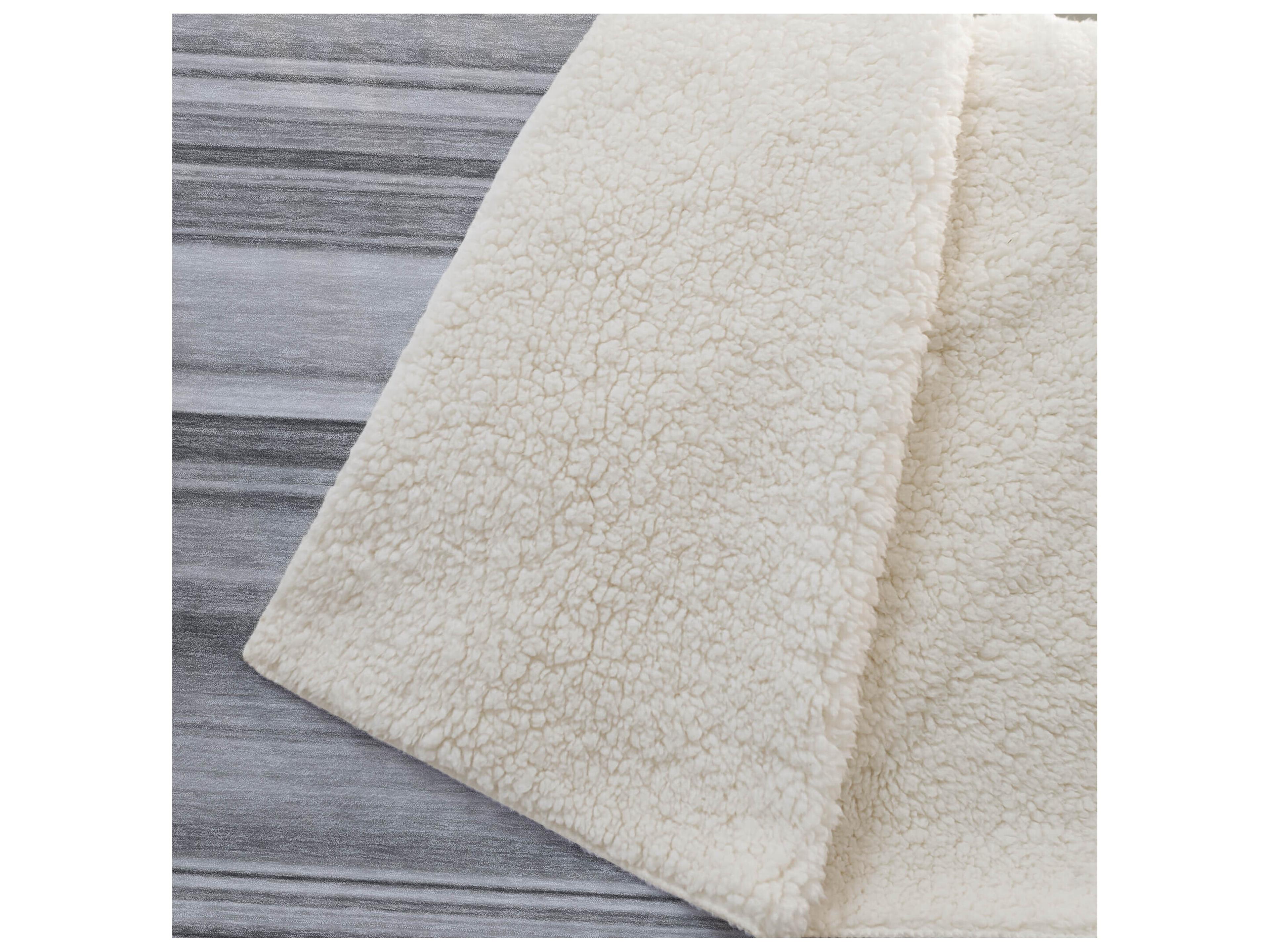 Dalyn Sherpa Gray Polyester Throw