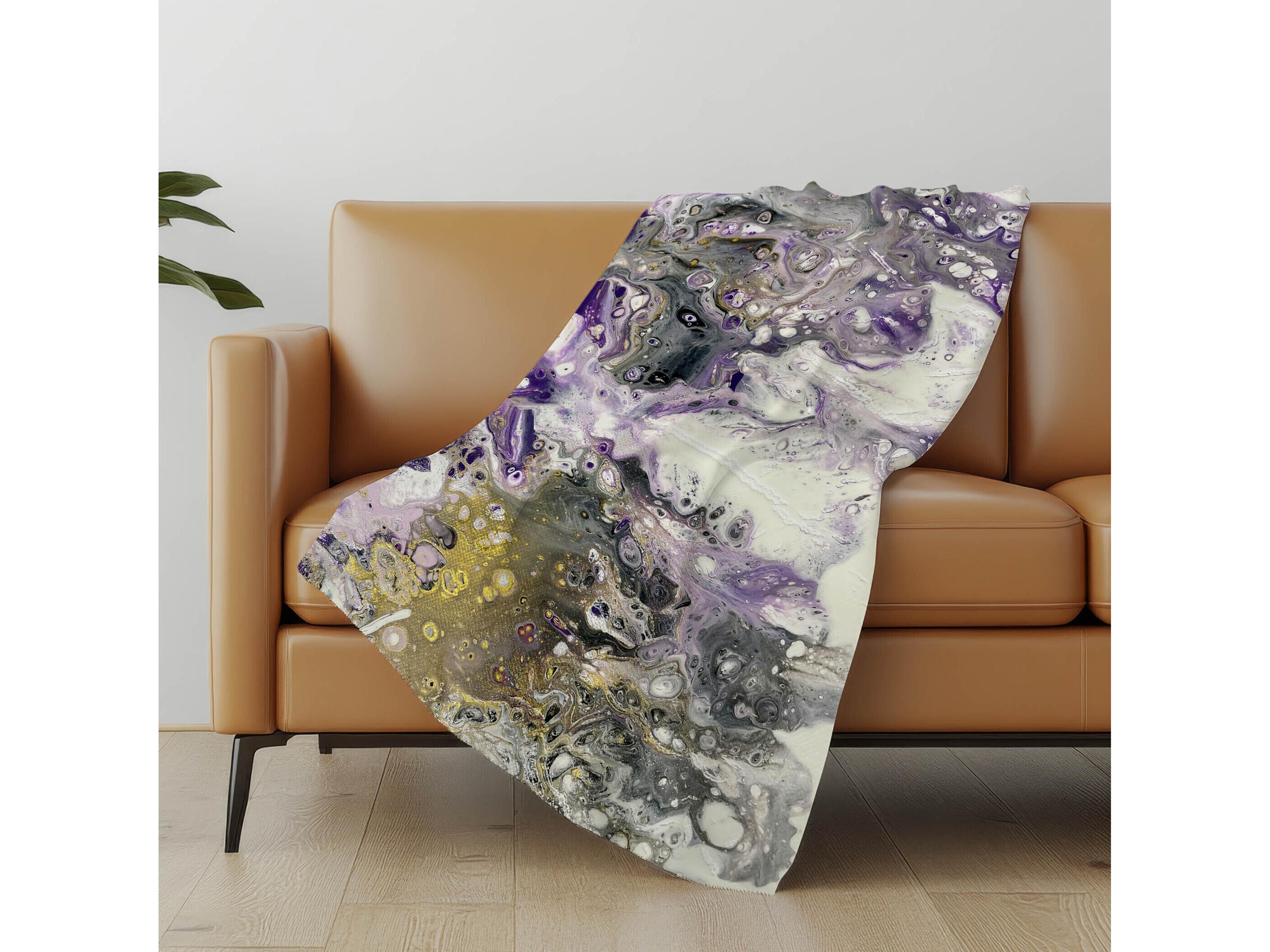 Dalyn Sherpa Purple Polyester Throw