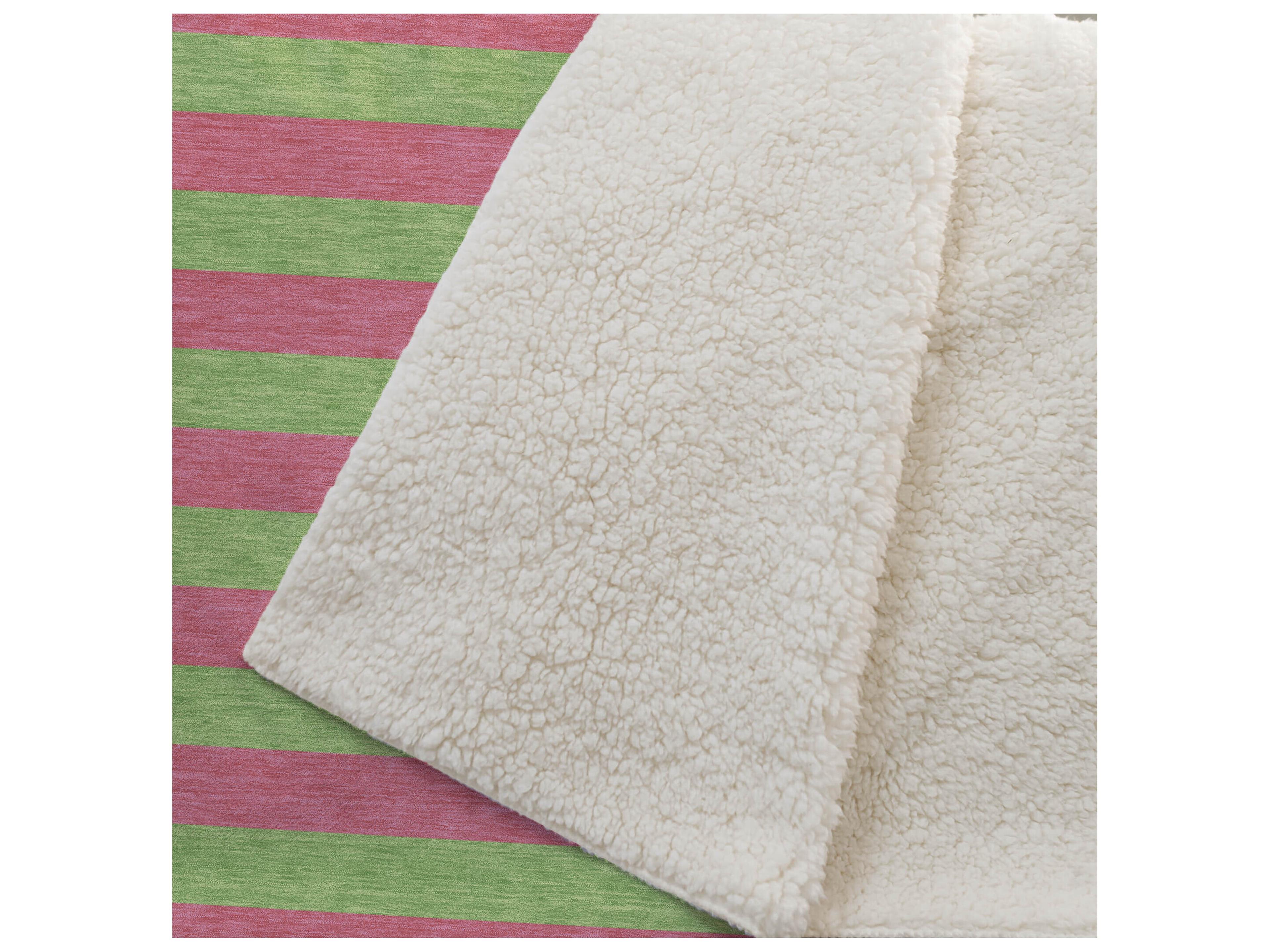 Dalyn Sherpa Pink Polyester Throw