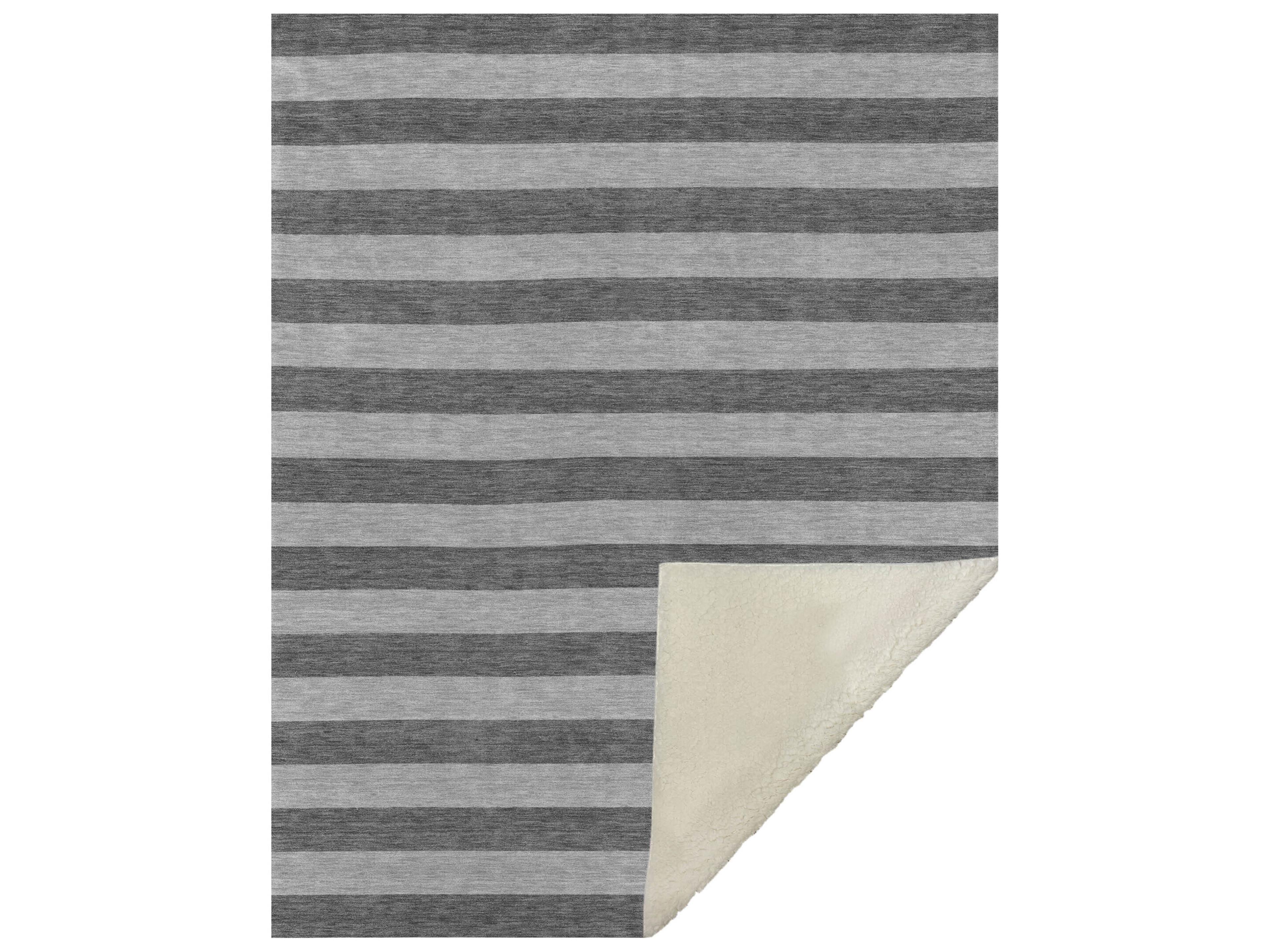 Dalyn Sherpa Gray Polyester Throw