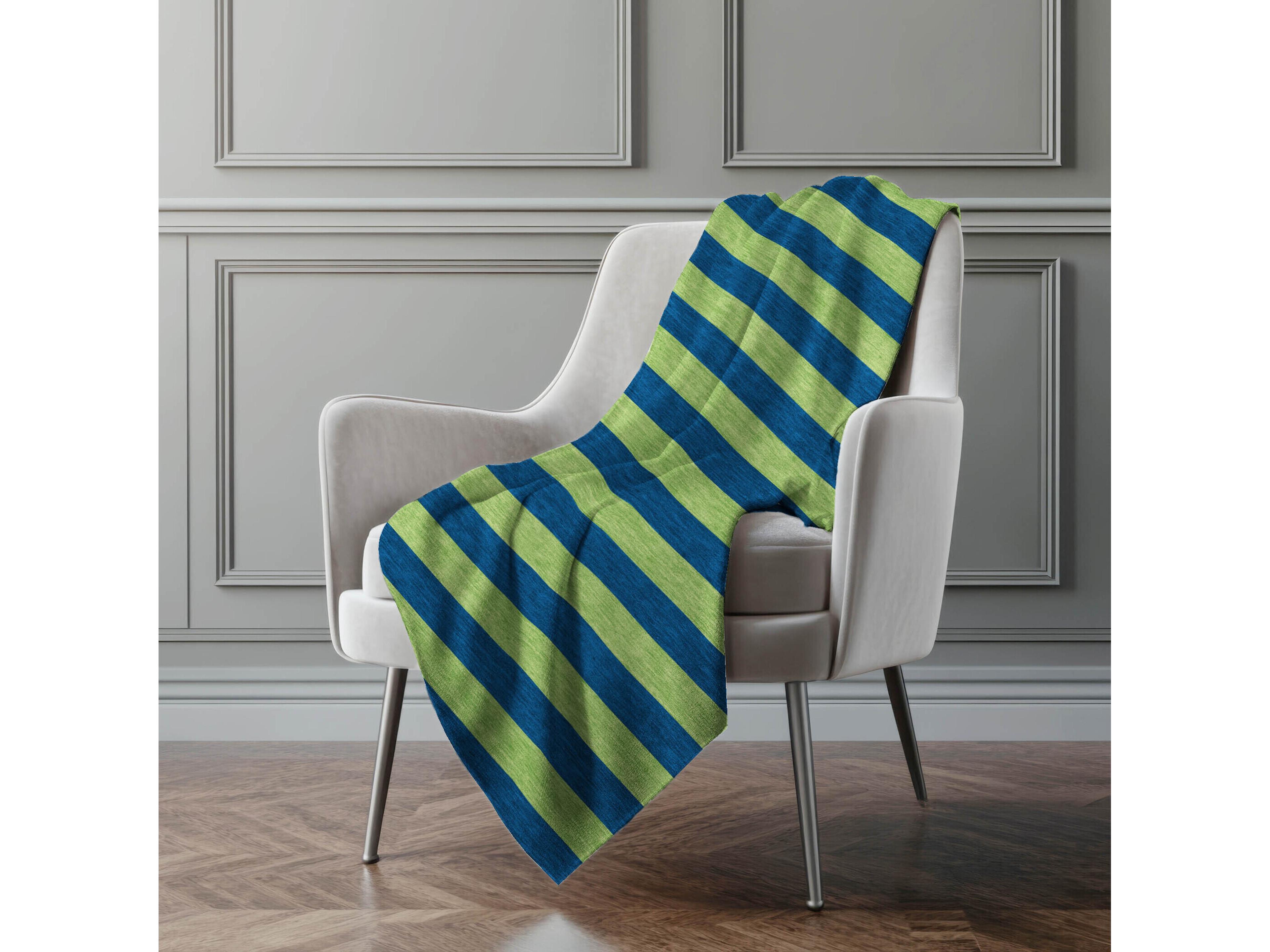 Dalyn Sherpa Blue Polyester Throw