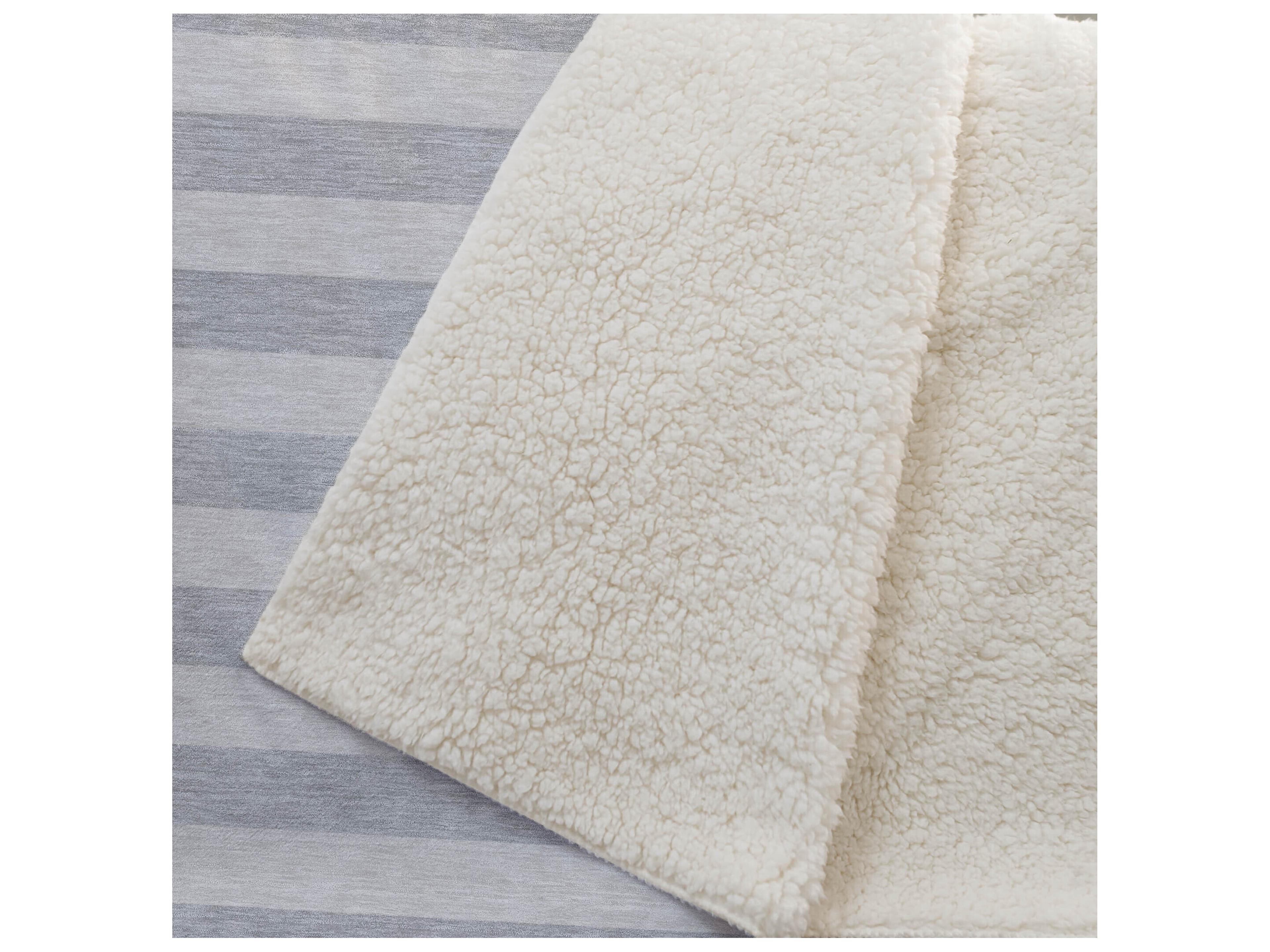 Dalyn Sherpa Gray Polyester Throw