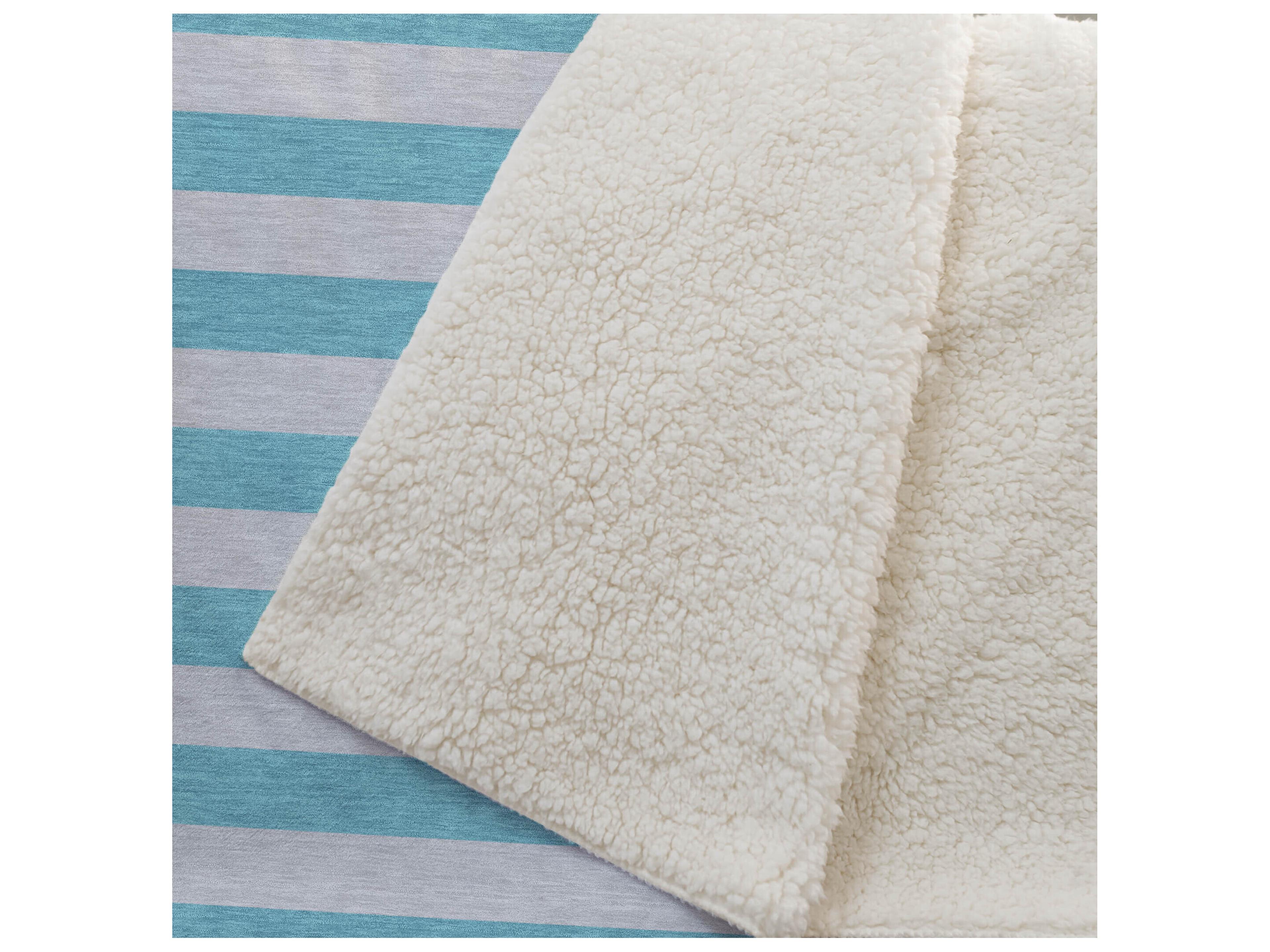 Dalyn Sherpa Teal Polyester Throw