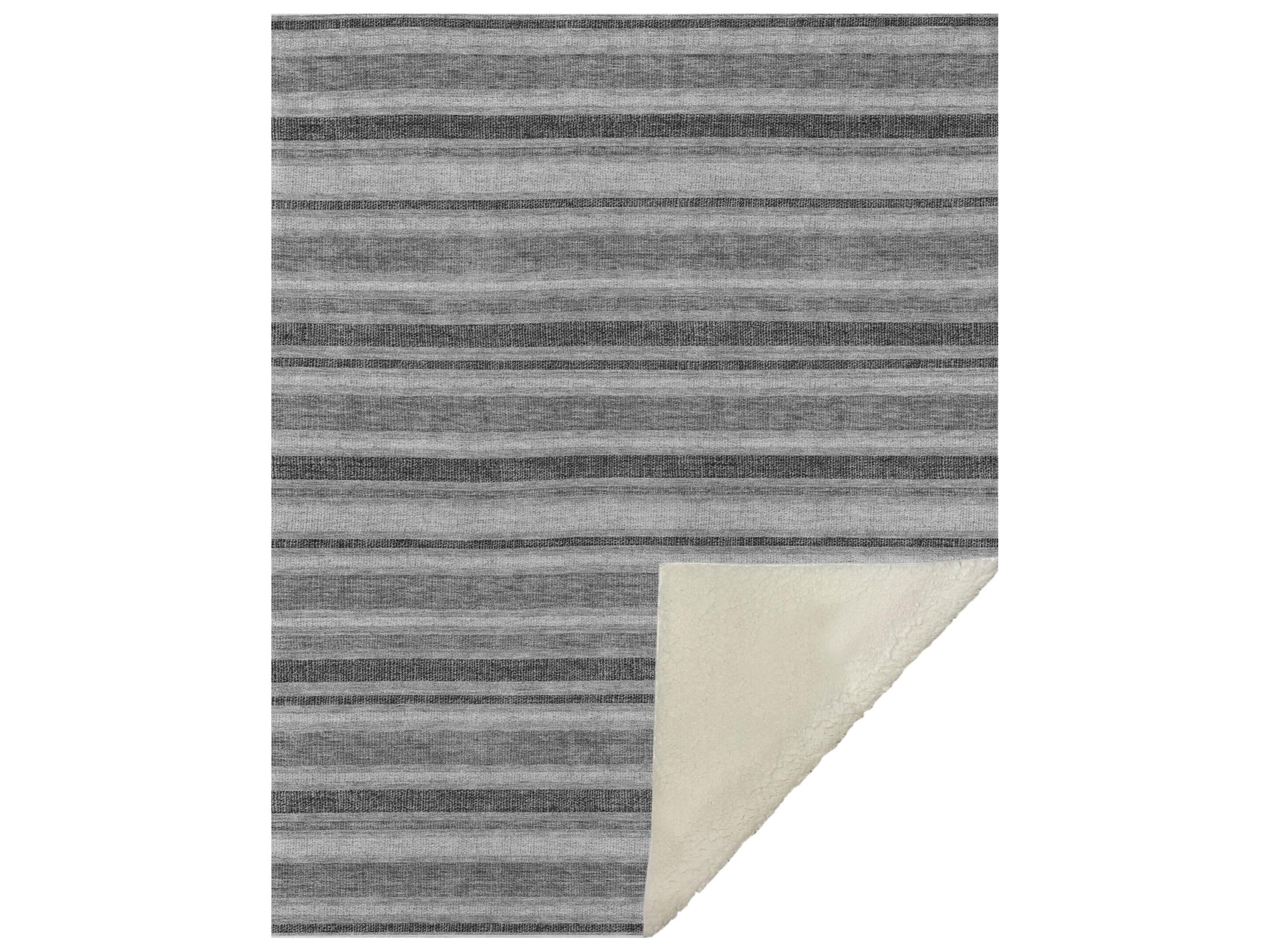 Sherpa Gray Polyester Throw