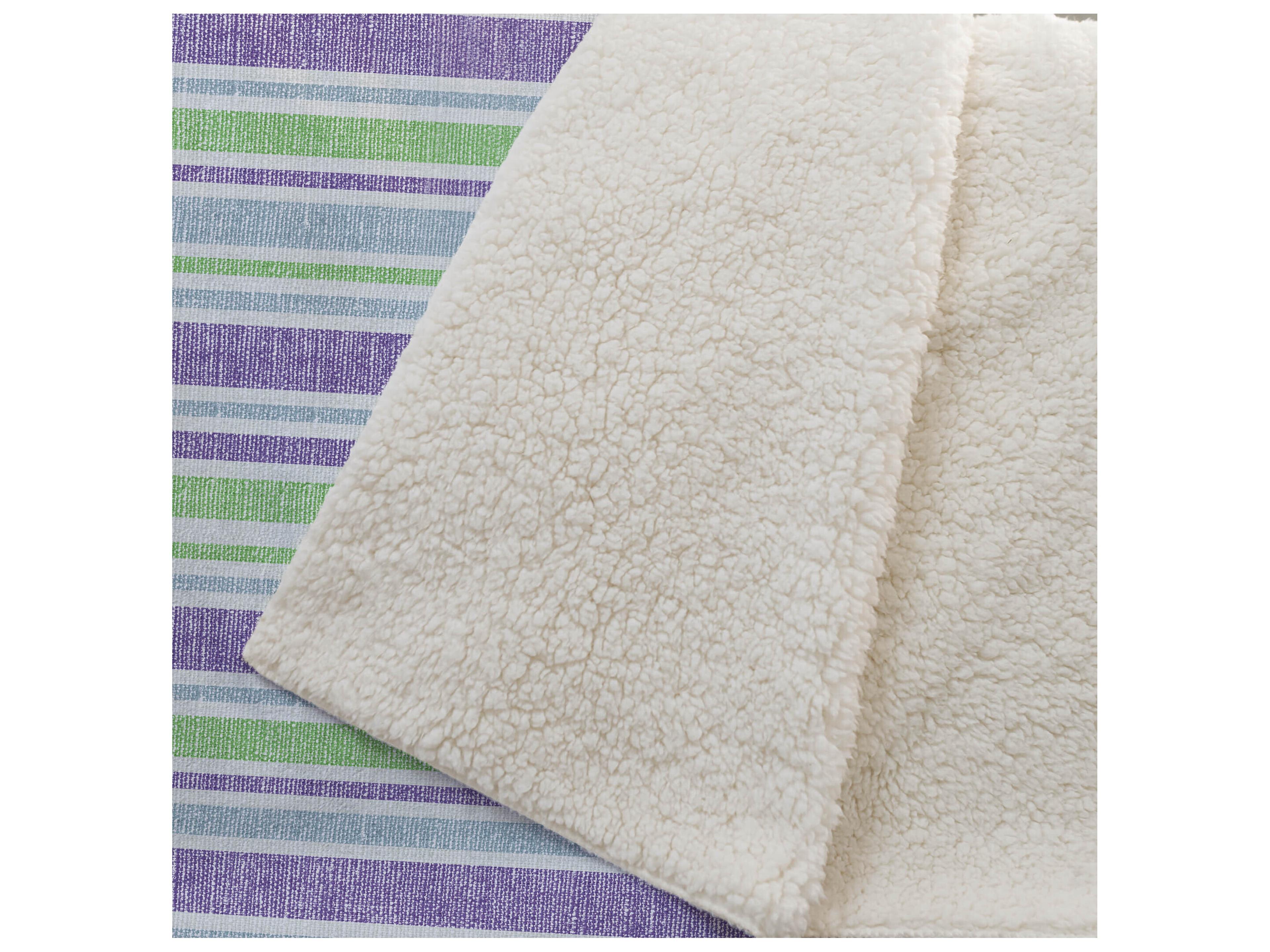 Dalyn Sherpa Green Polyester Throw