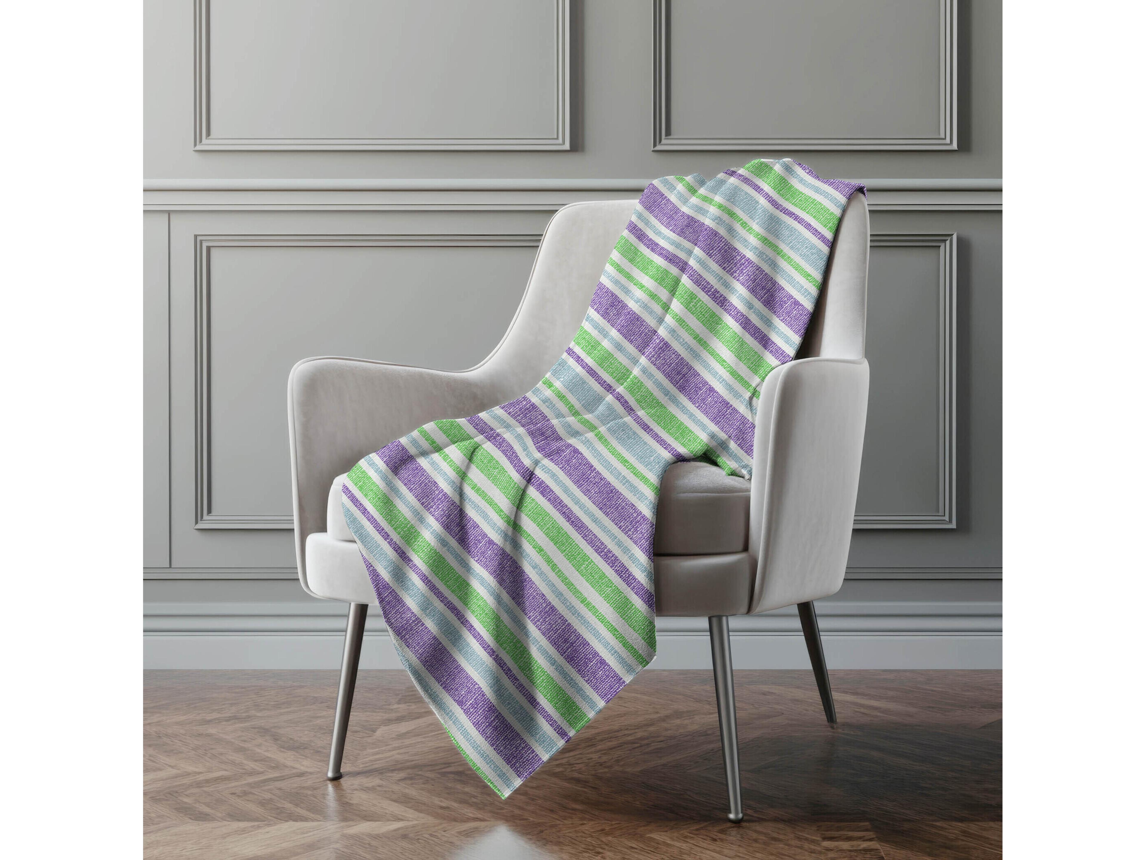 Dalyn Sherpa Green Polyester Throw