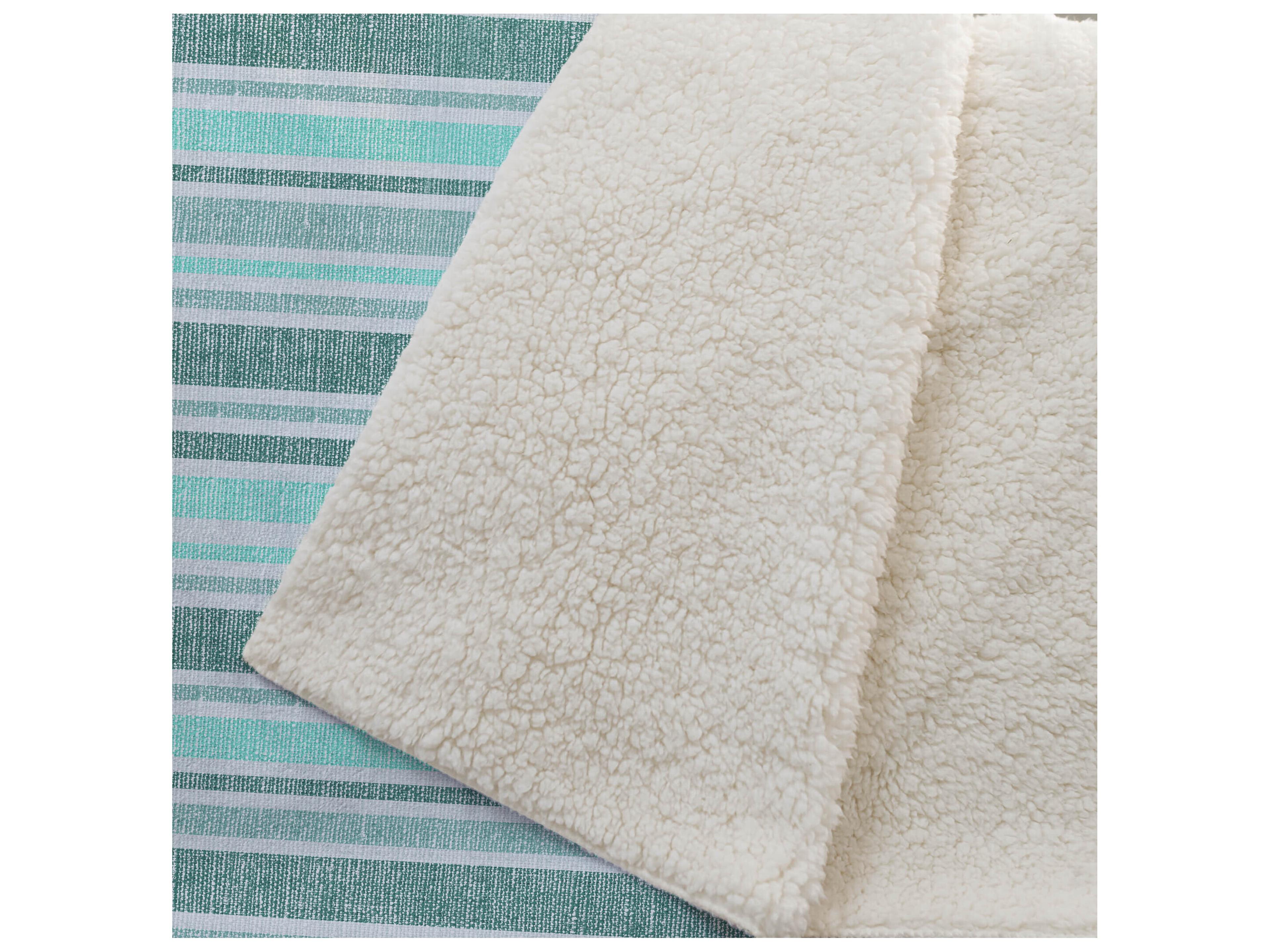 Dalyn Sherpa Teal Polyester Throw