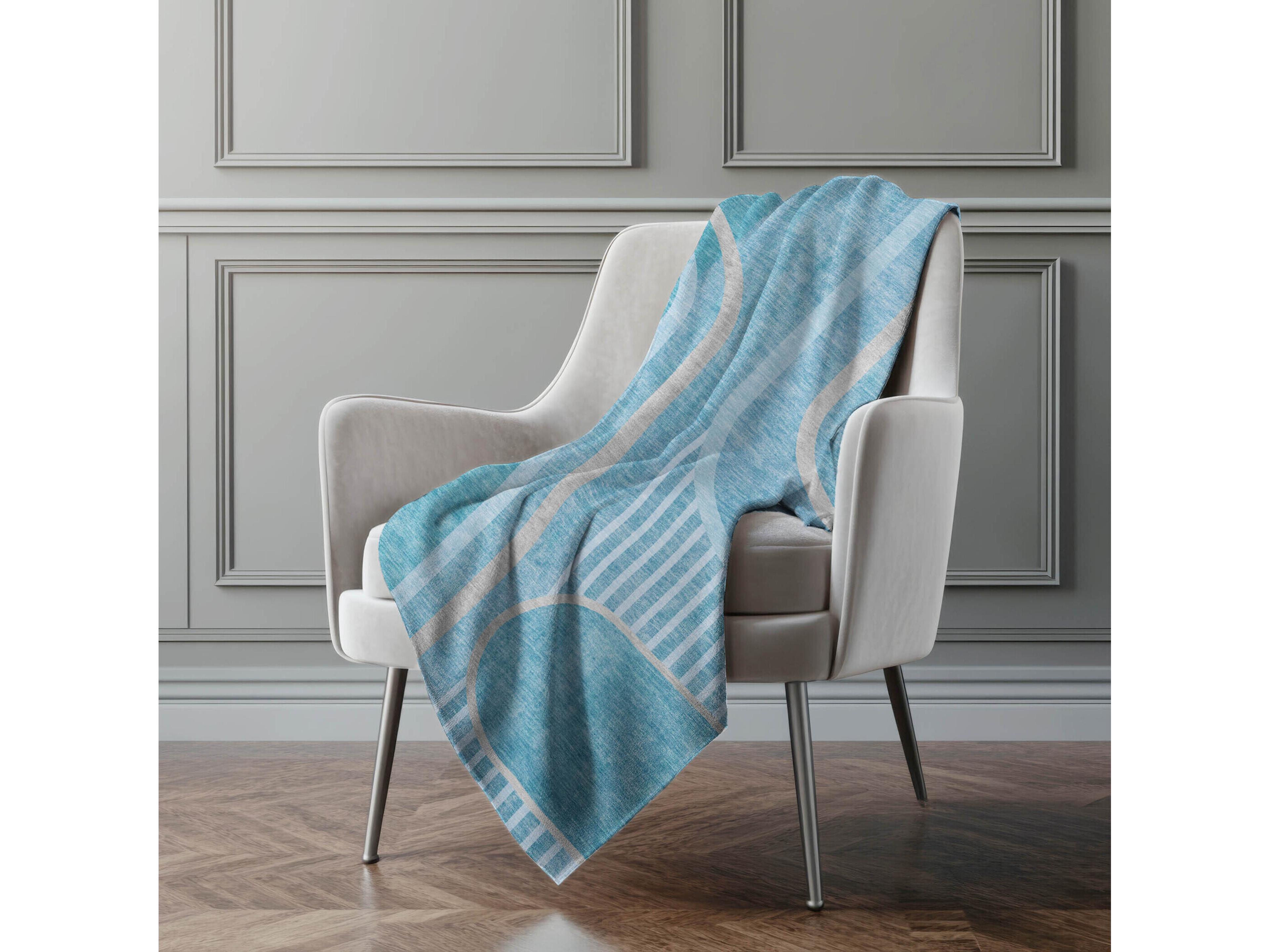 Dalyn Sherpa Teal Polyester Throw