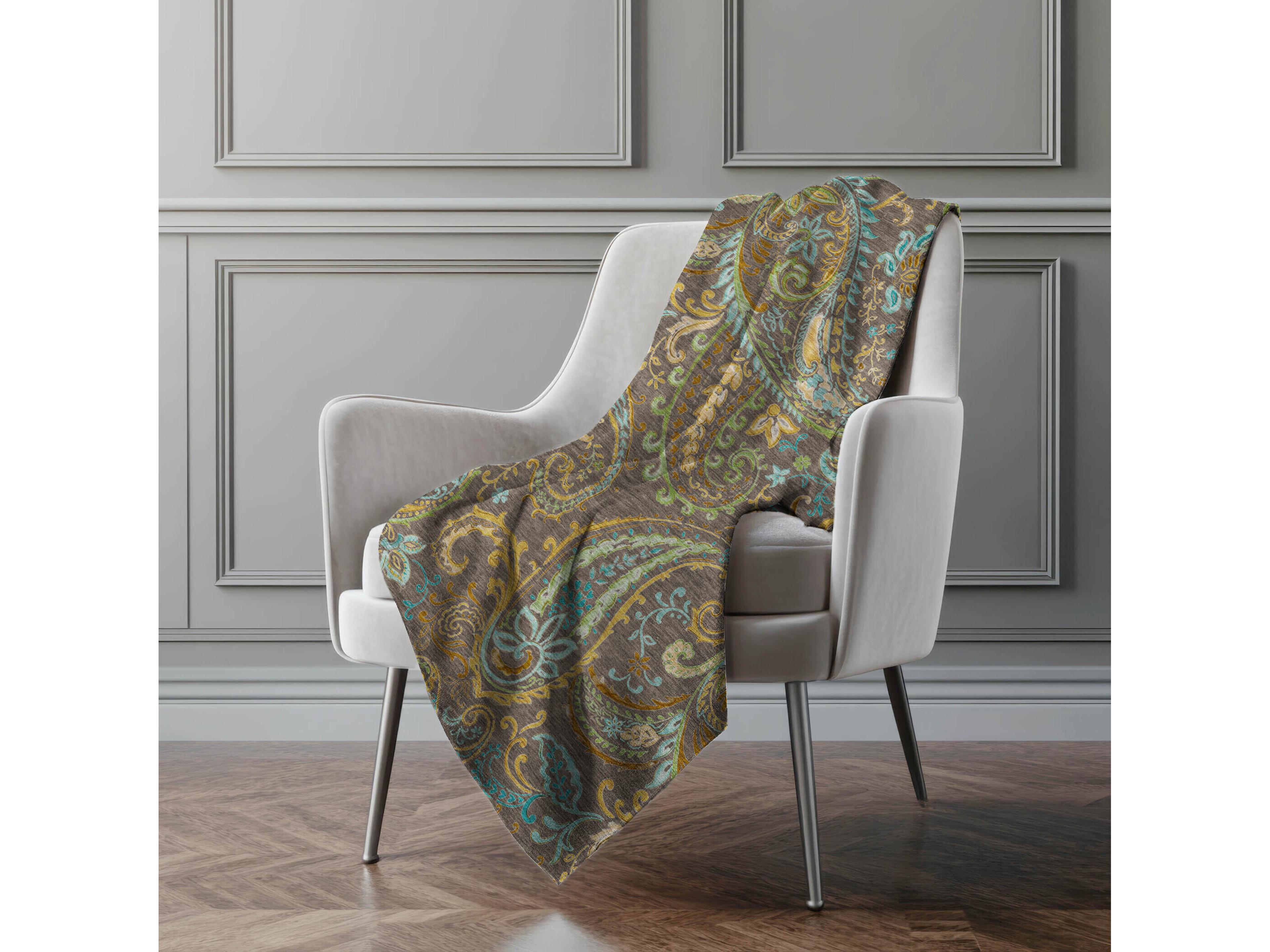 Dalyn Sherpa Brown Polyester Throw