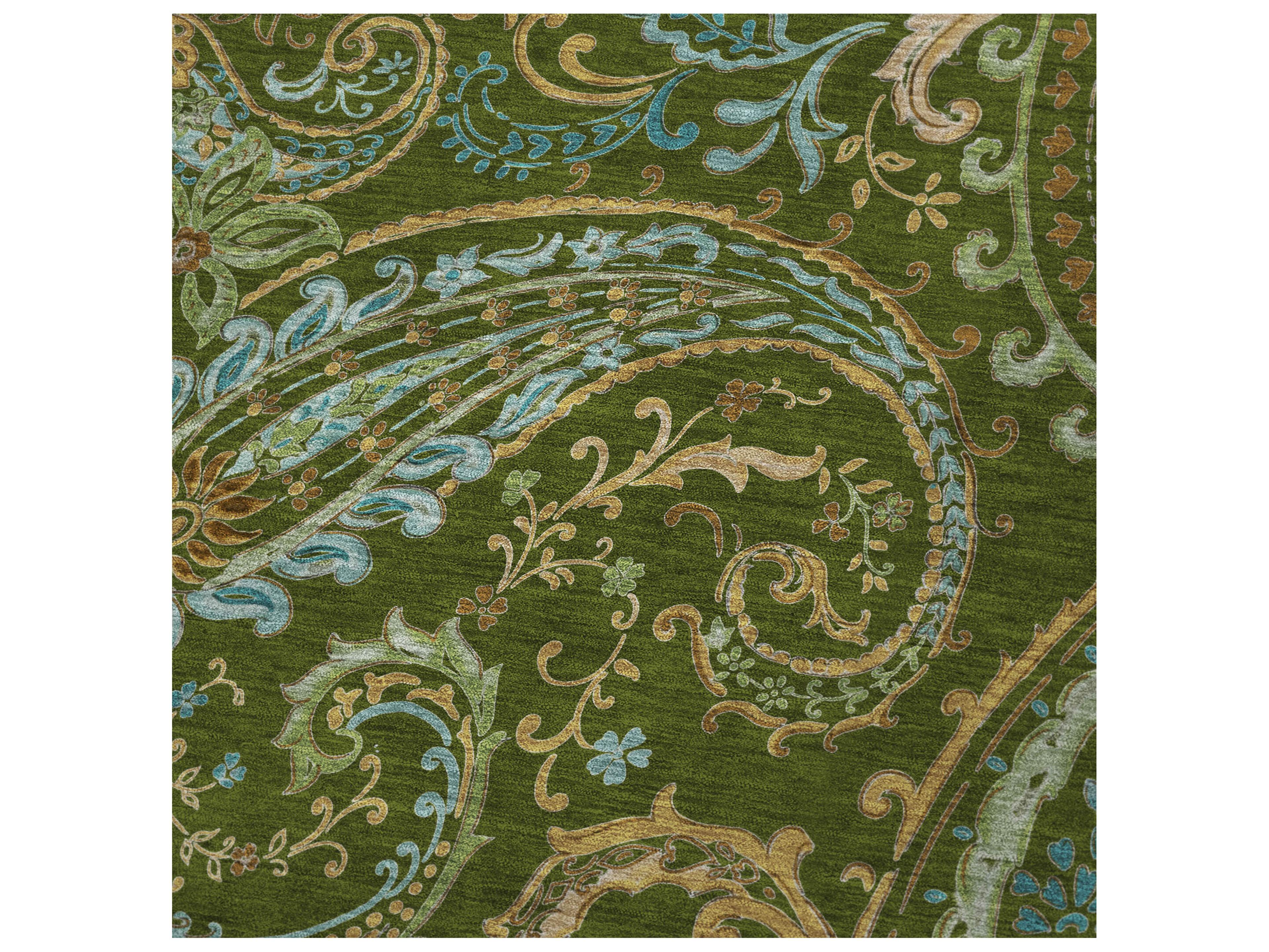 Dalyn Sherpa Green Polyester Throw