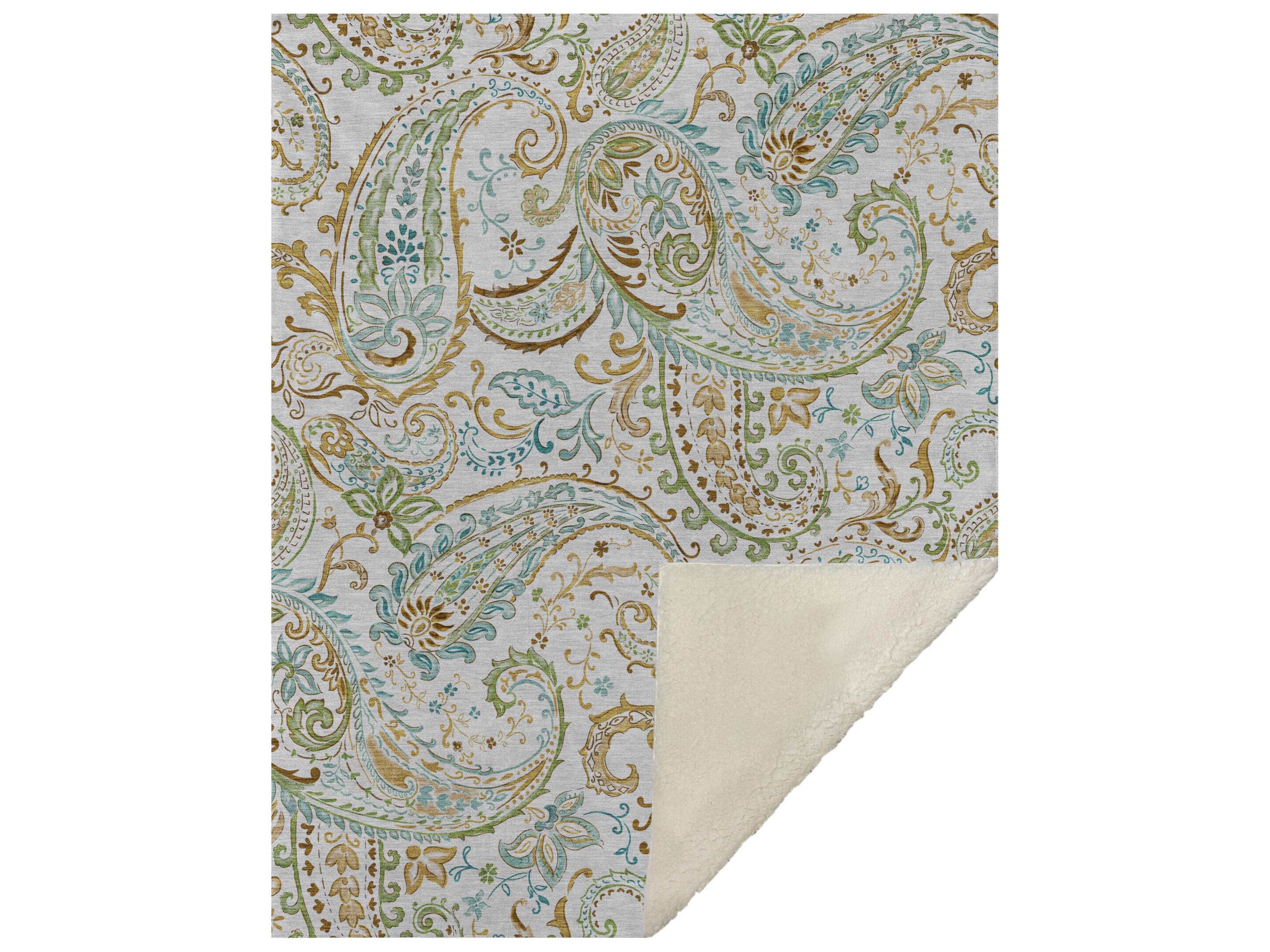 Dalyn Sherpa Ivory Polyester Throw