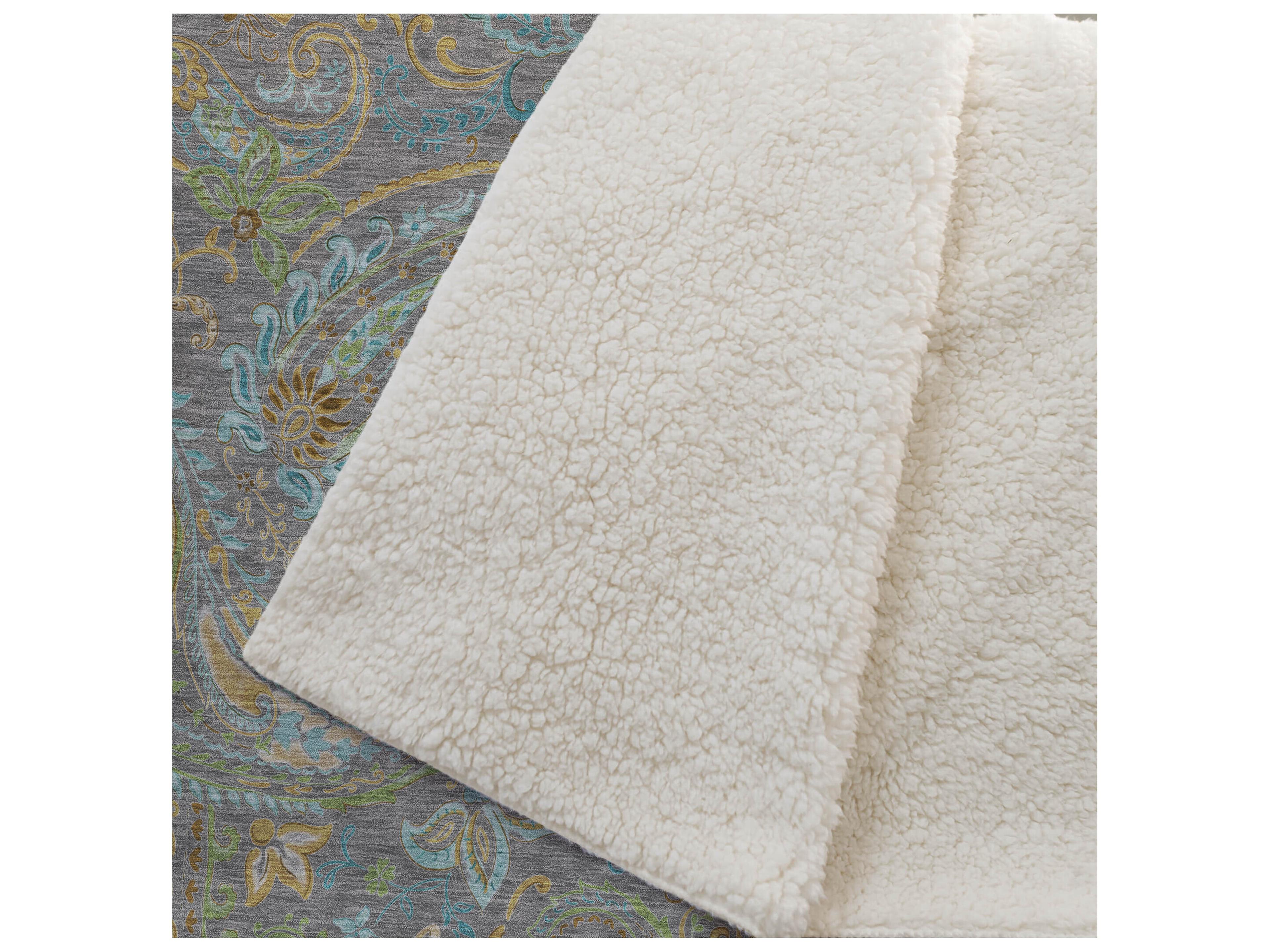Dalyn Sherpa Brown Polyester Throw