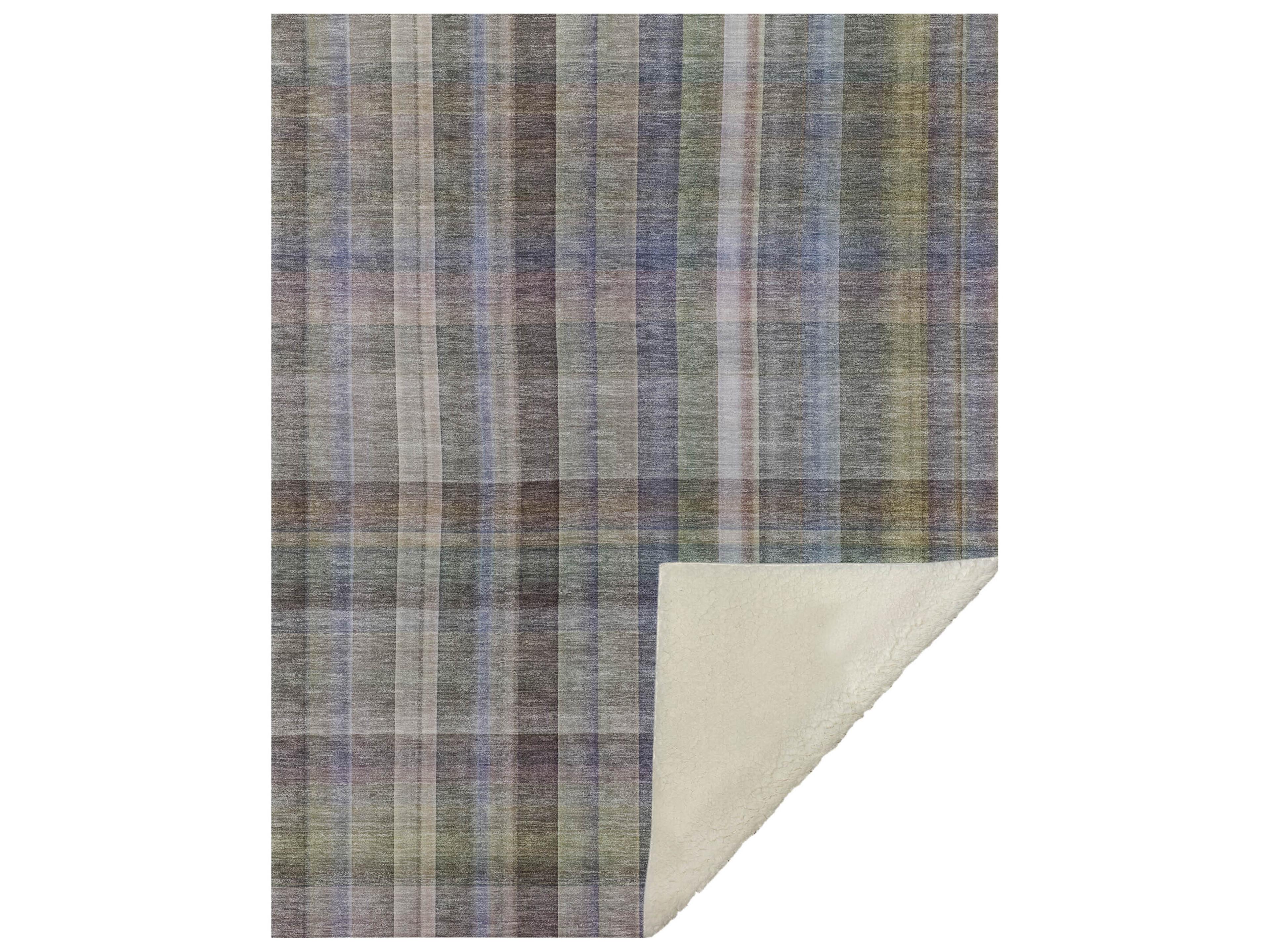 Dalyn Sherpa Gray Polyester Throw