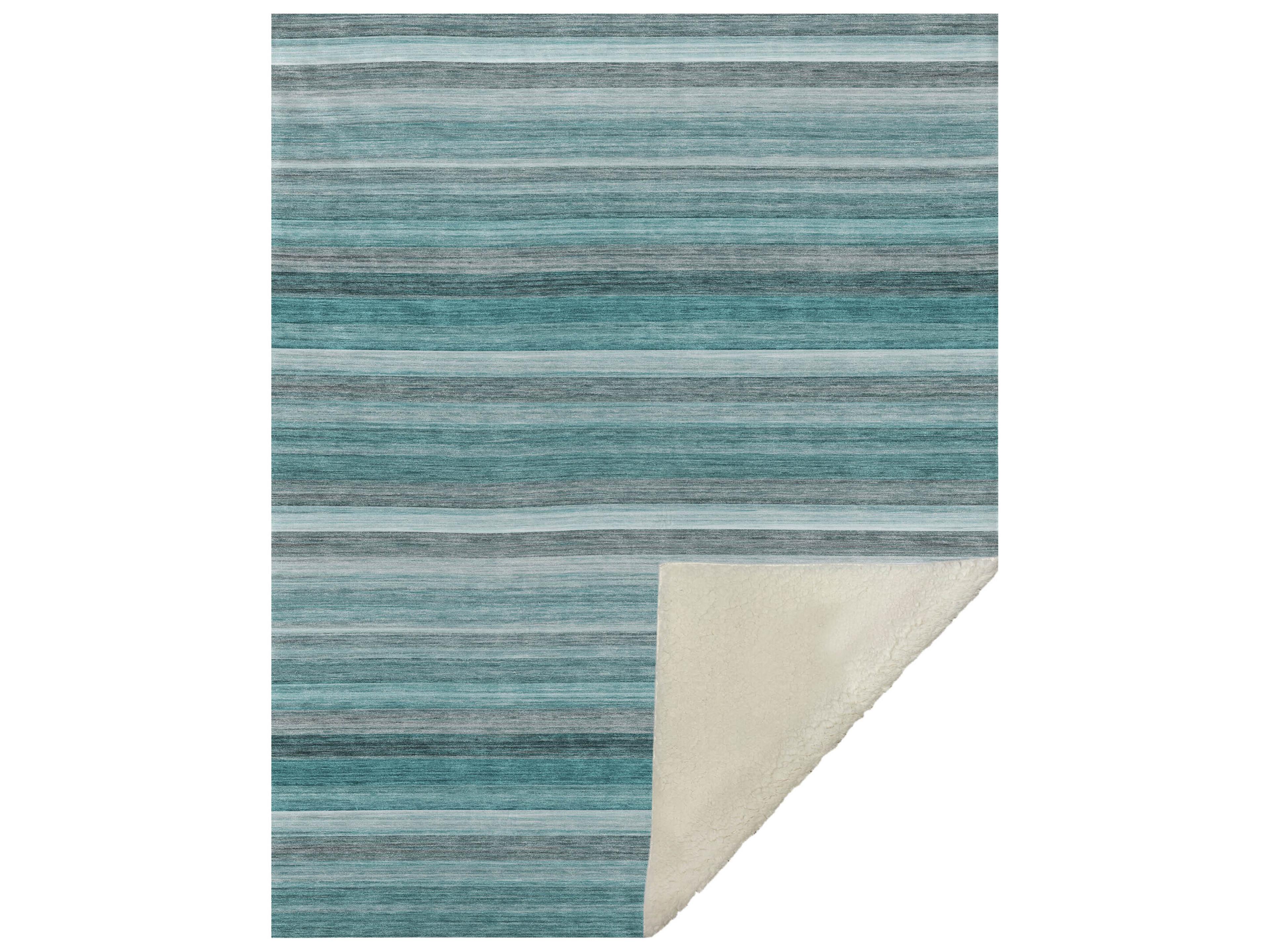 Sherpa Teal Polyester Throw