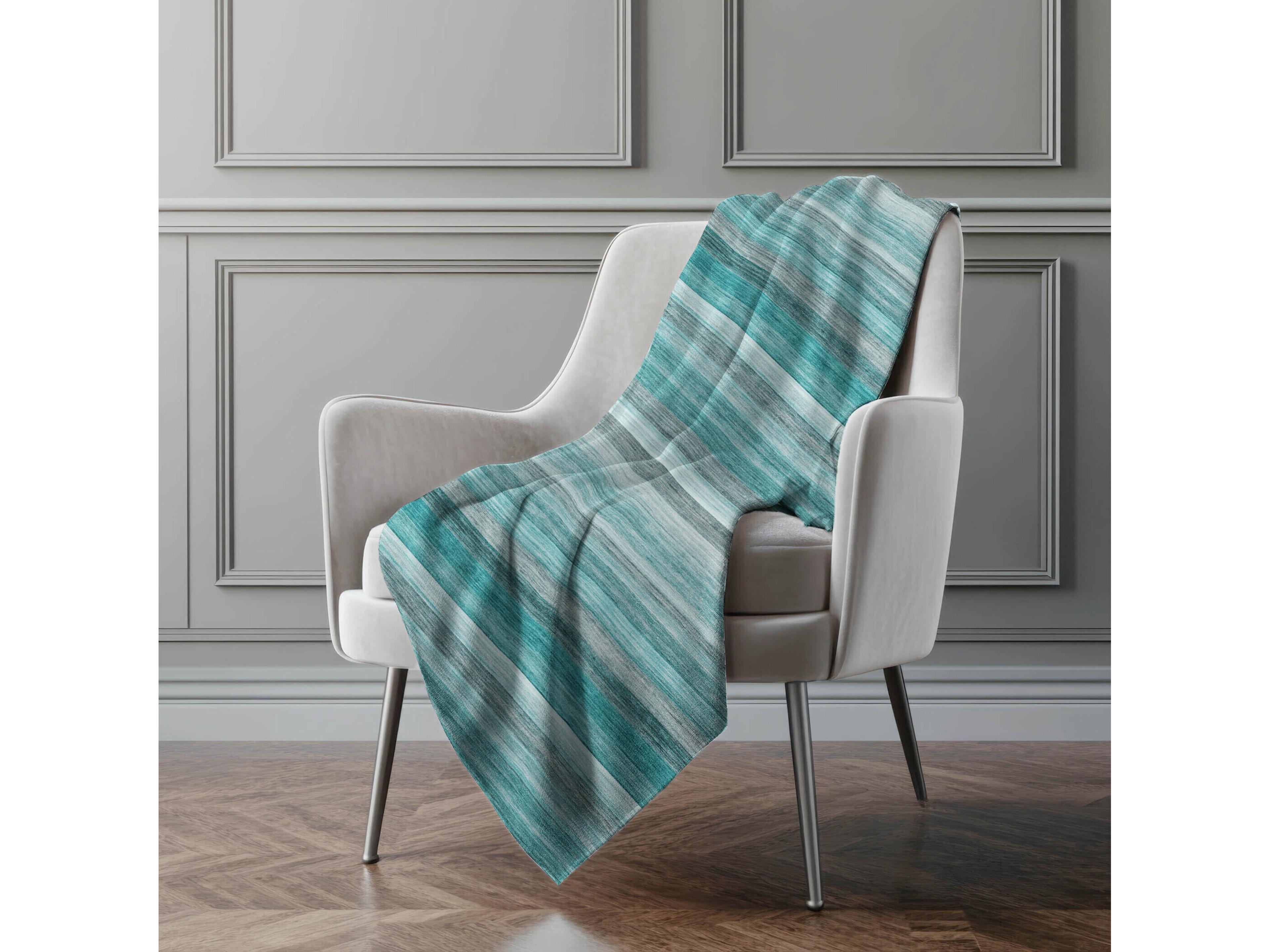 Dalyn Sherpa Teal Polyester Throw