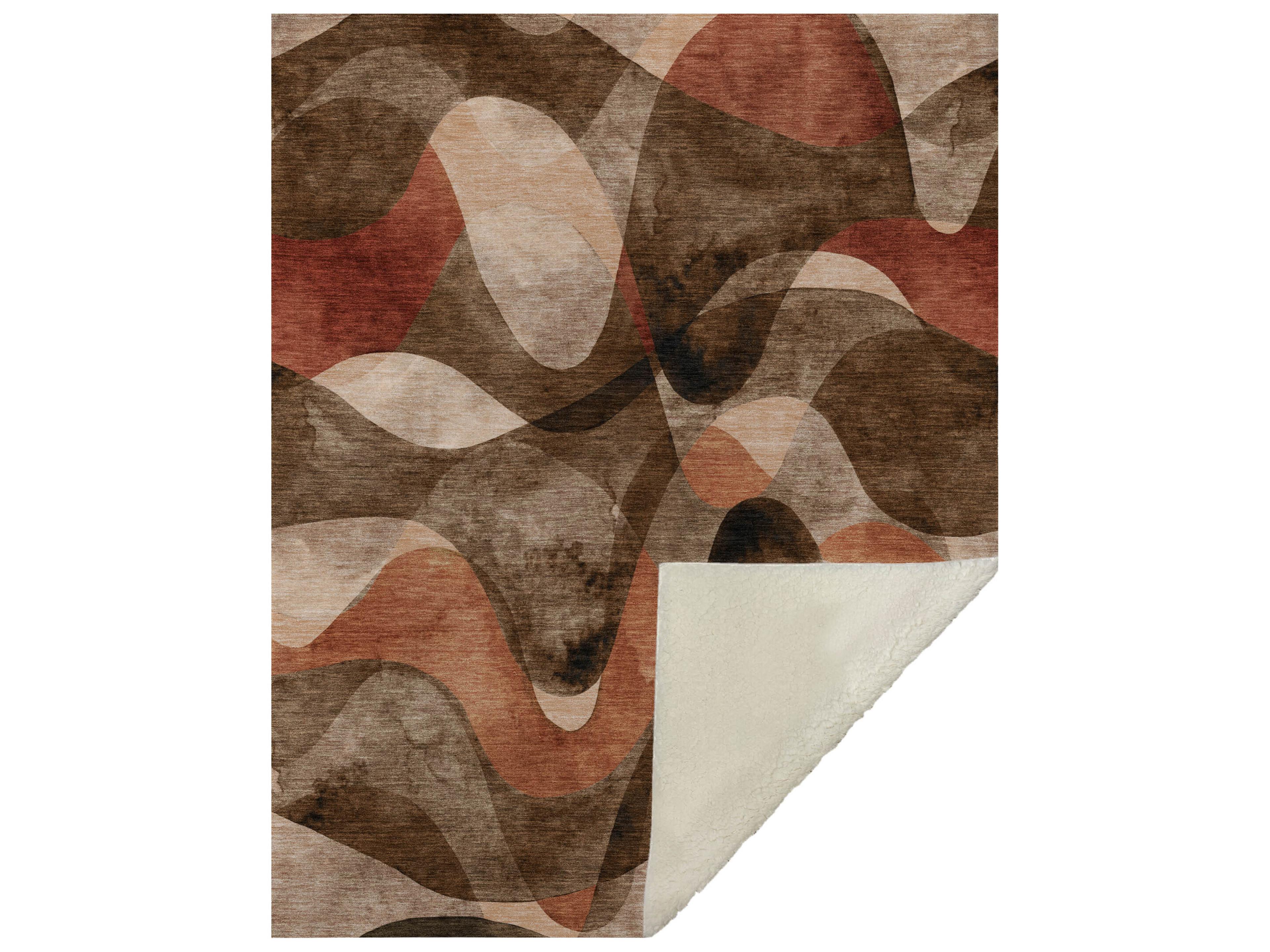 Sherpa Brown Polyester Throw